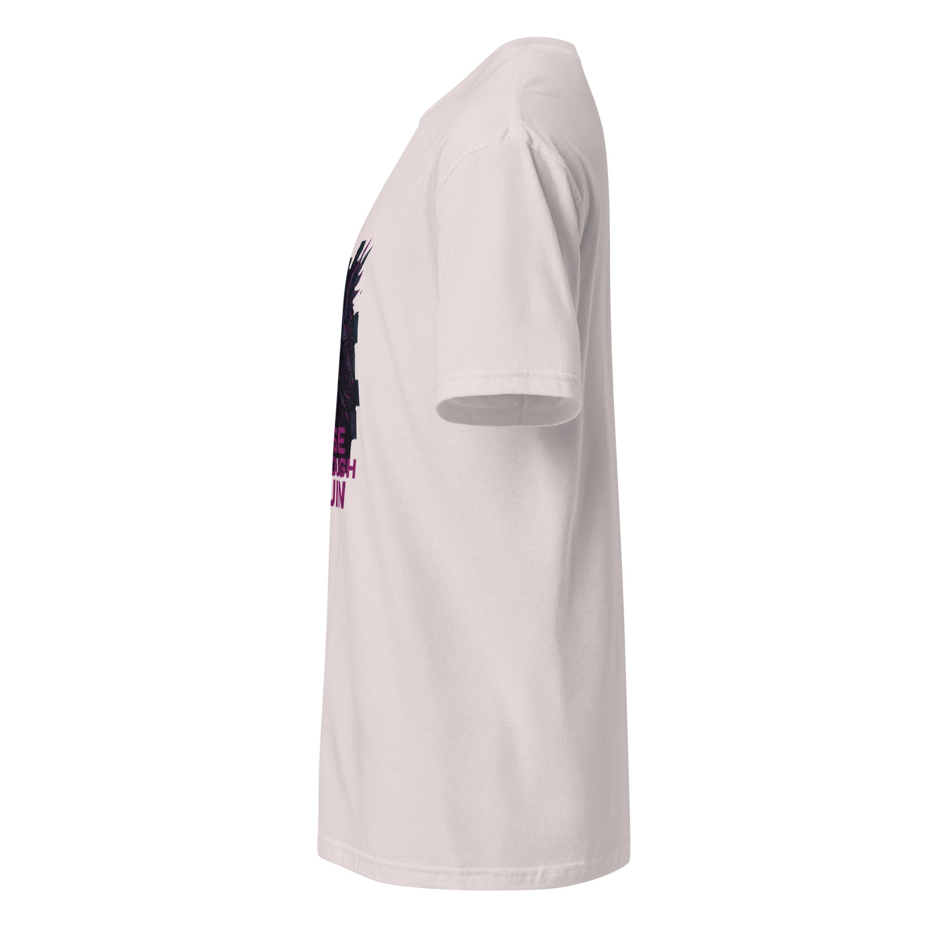 Glitchborne Valkyrie - Strength Through Chaos - Short-Sleeve Unisex T-Shirt - Graphic Tee - Ice Grey - Left side