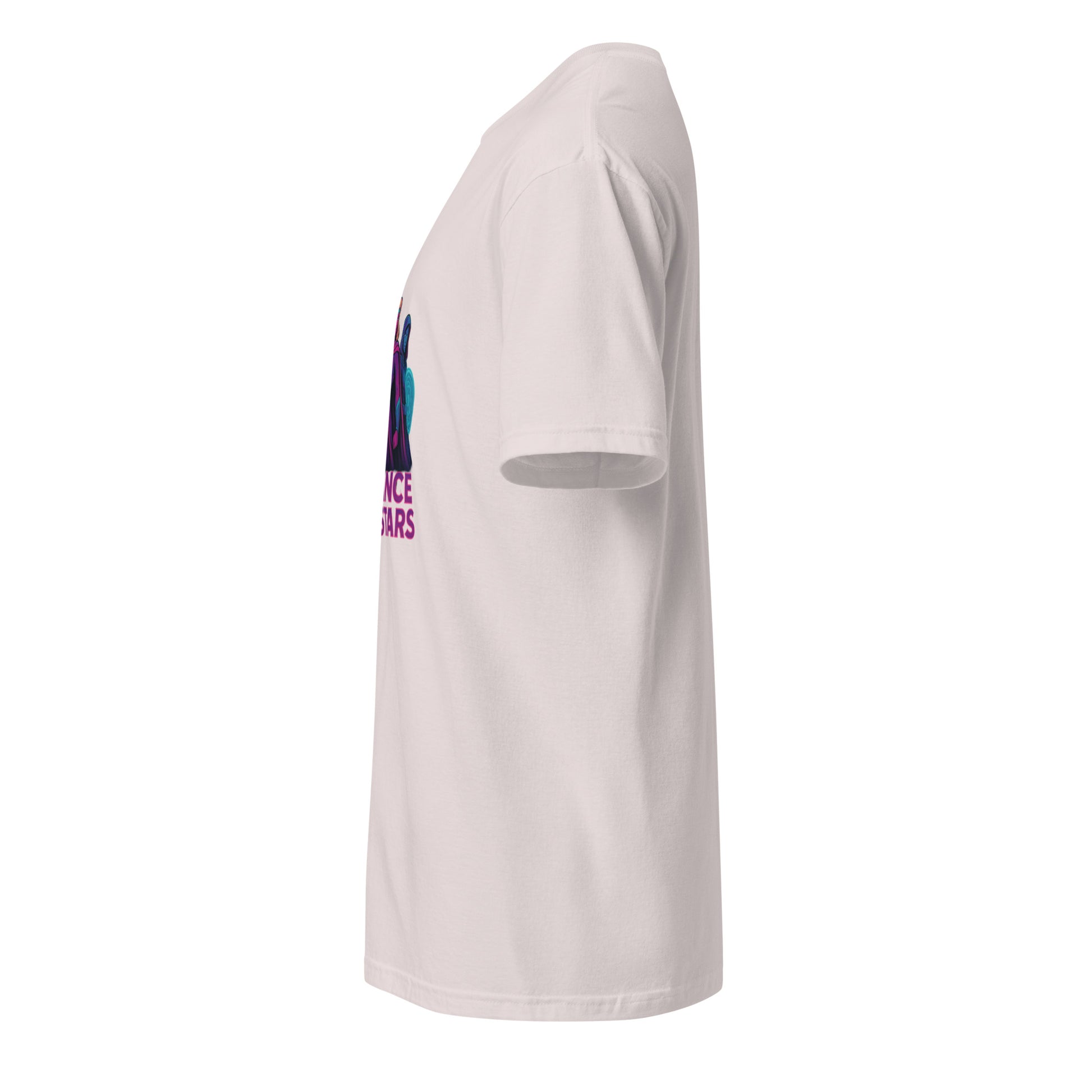 Galaxy Spirit Sisterhood - Neon Pop Warriors - Short-Sleeve Unisex T-Shirt - Graphic Tee - Ice Grey - Left side