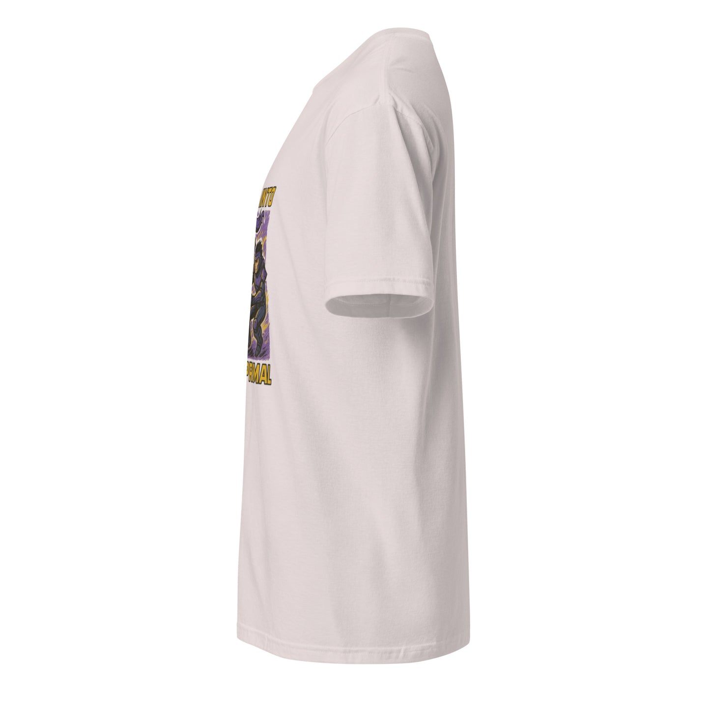 Helix Drifters – Rebel Mono-Wheel Hover Riders - Short-Sleeve Unisex T-Shirt - Graphic Tee - Ice Grey - Left side