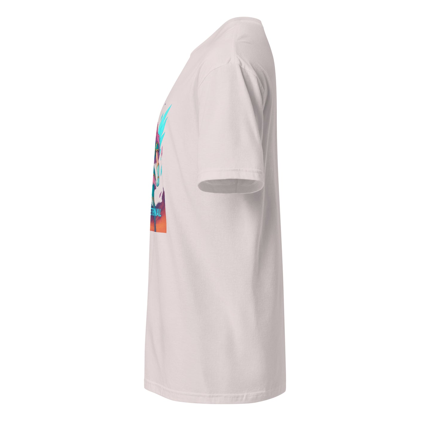 Lumina Star-Sentinel – Cosmic Crystal Heroine - Short-Sleeve Unisex T-Shirt - Graphic Tee - Ice Grey - Left side