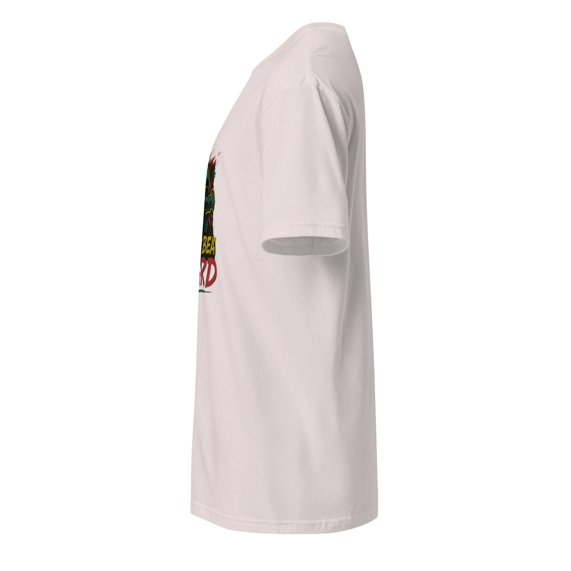 Starknuckle Breakbeat Brawler – “Hit the Beat Hard.” - Short-Sleeve Unisex T-Shirt - Graphic Tee - Ice Grey - Left side