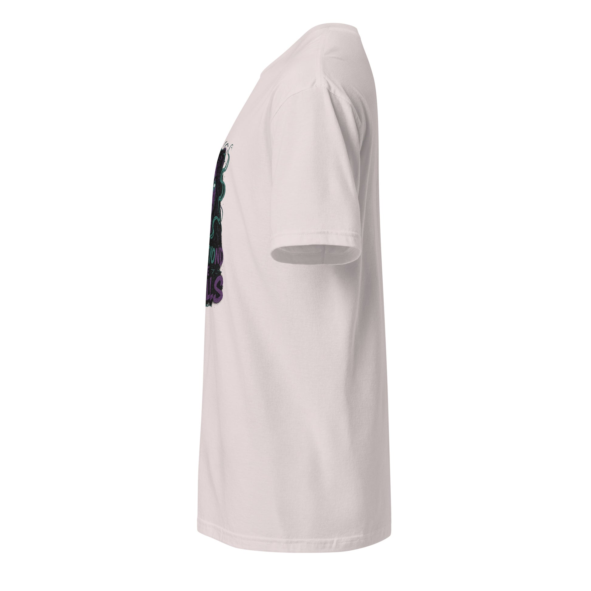 Alleyway Oracle – See Beyond the Walls - Short-Sleeve Unisex T-Shirt - Graphic Tee - Ice Grey - Left side