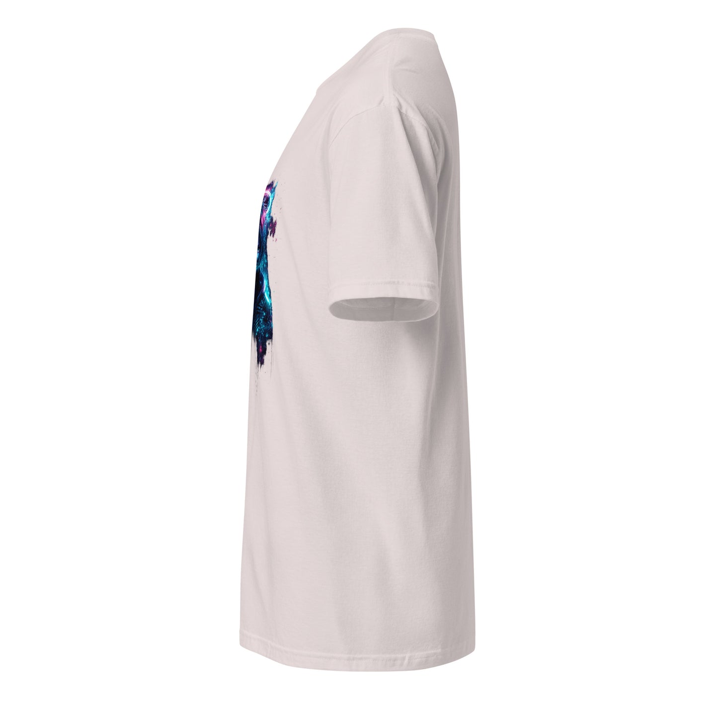 Digital Halo Riot Girl – Neon Graffiti - Short-Sleeve Unisex T-Shirt - Graphic Tee - Ice Grey - Left side