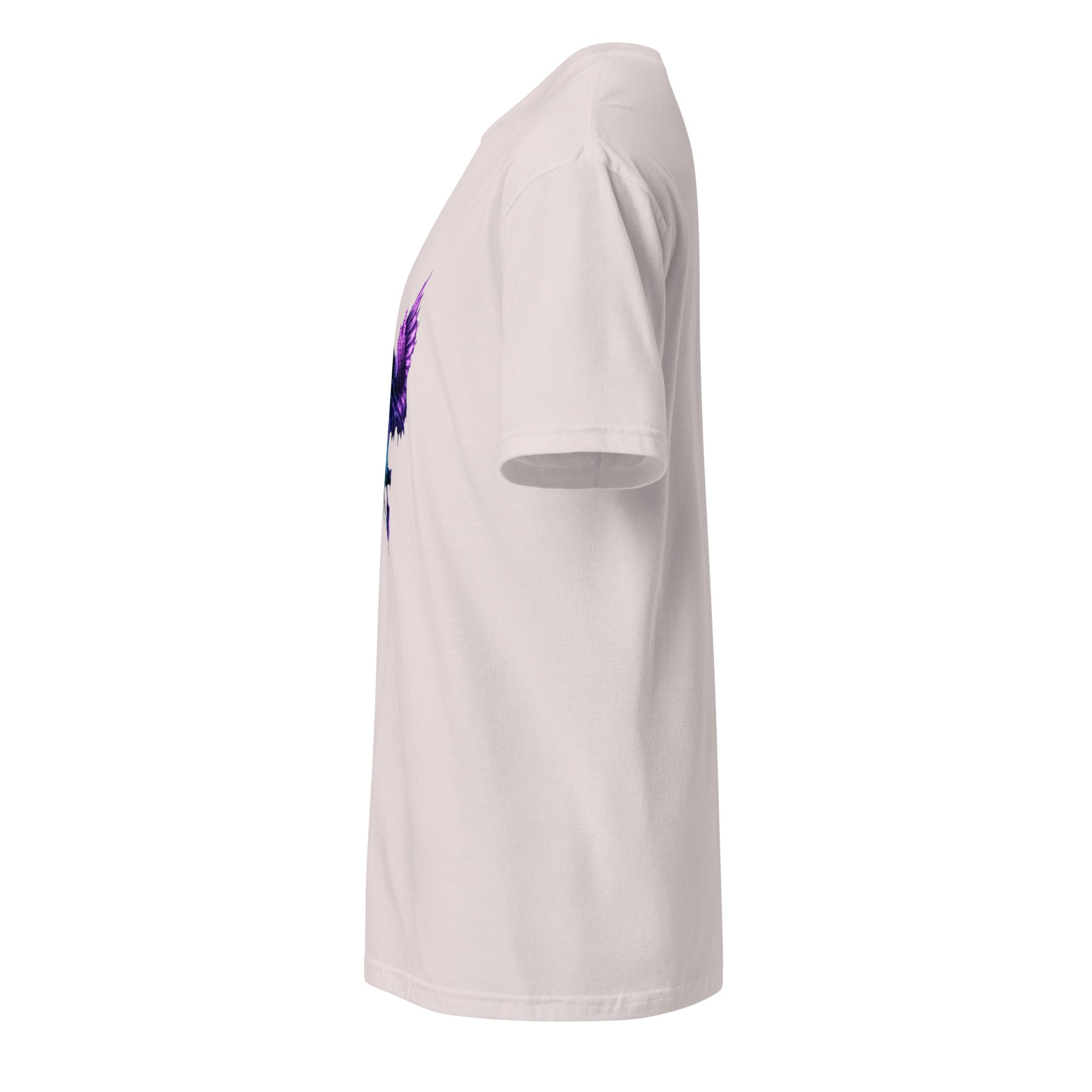 Club Seraph  – Rave Graffiti - Short-Sleeve Unisex T-Shirt - Graphic Tee - Ice Grey - Left side