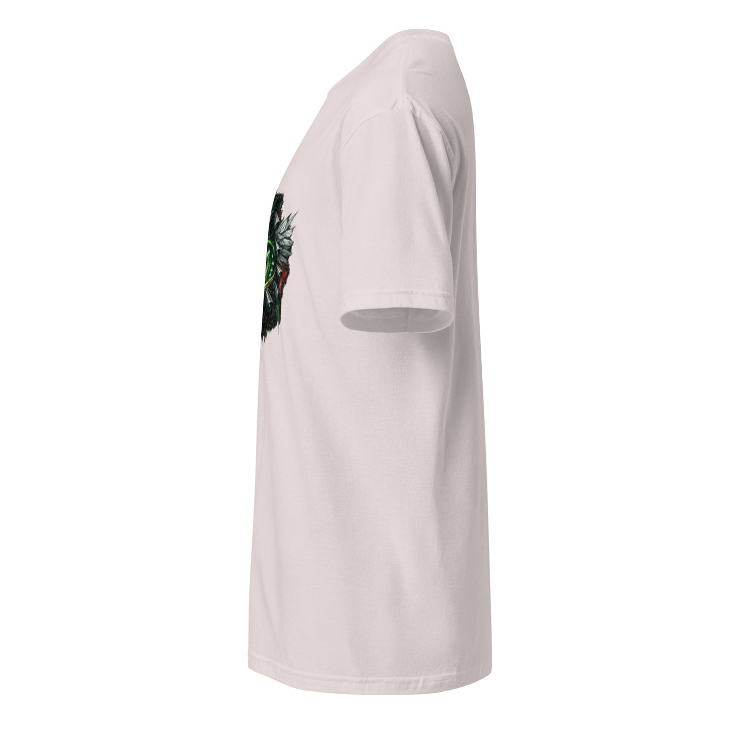 Neon Surveillance Society – Anti-System - Short-Sleeve Unisex T-Shirt - Graphic Tee - Ice Grey - Left side