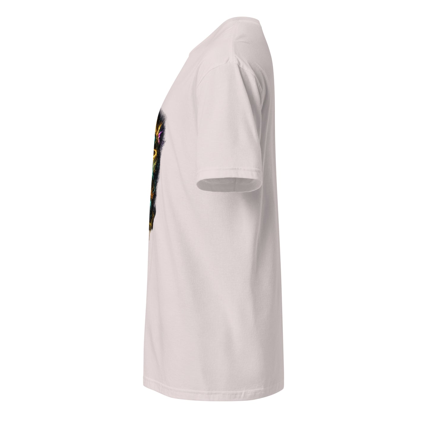 Neon Street Totem – Urban Spirituality - Short-Sleeve Unisex T-Shirt - Graphic Tee - Ice Grey - Left side