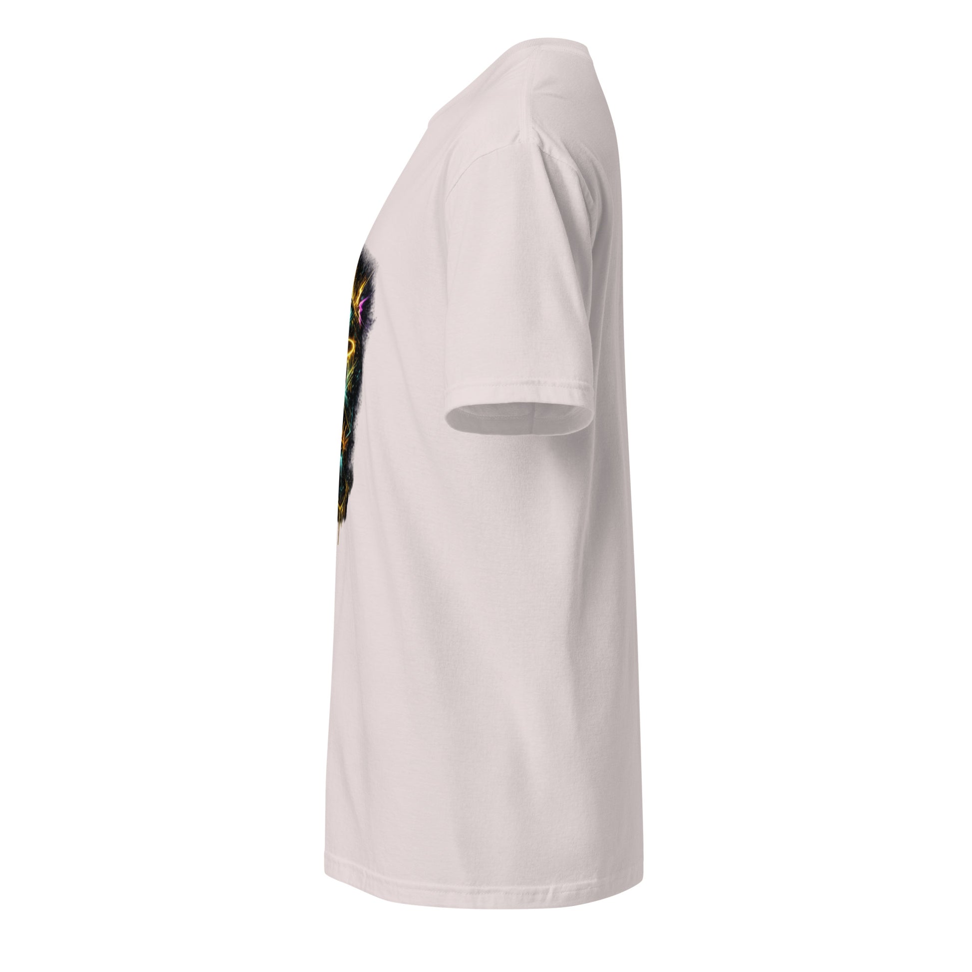 Neon Street Totem – Urban Spirituality - Short-Sleeve Unisex T-Shirt - Graphic Tee - Ice Grey - Left side