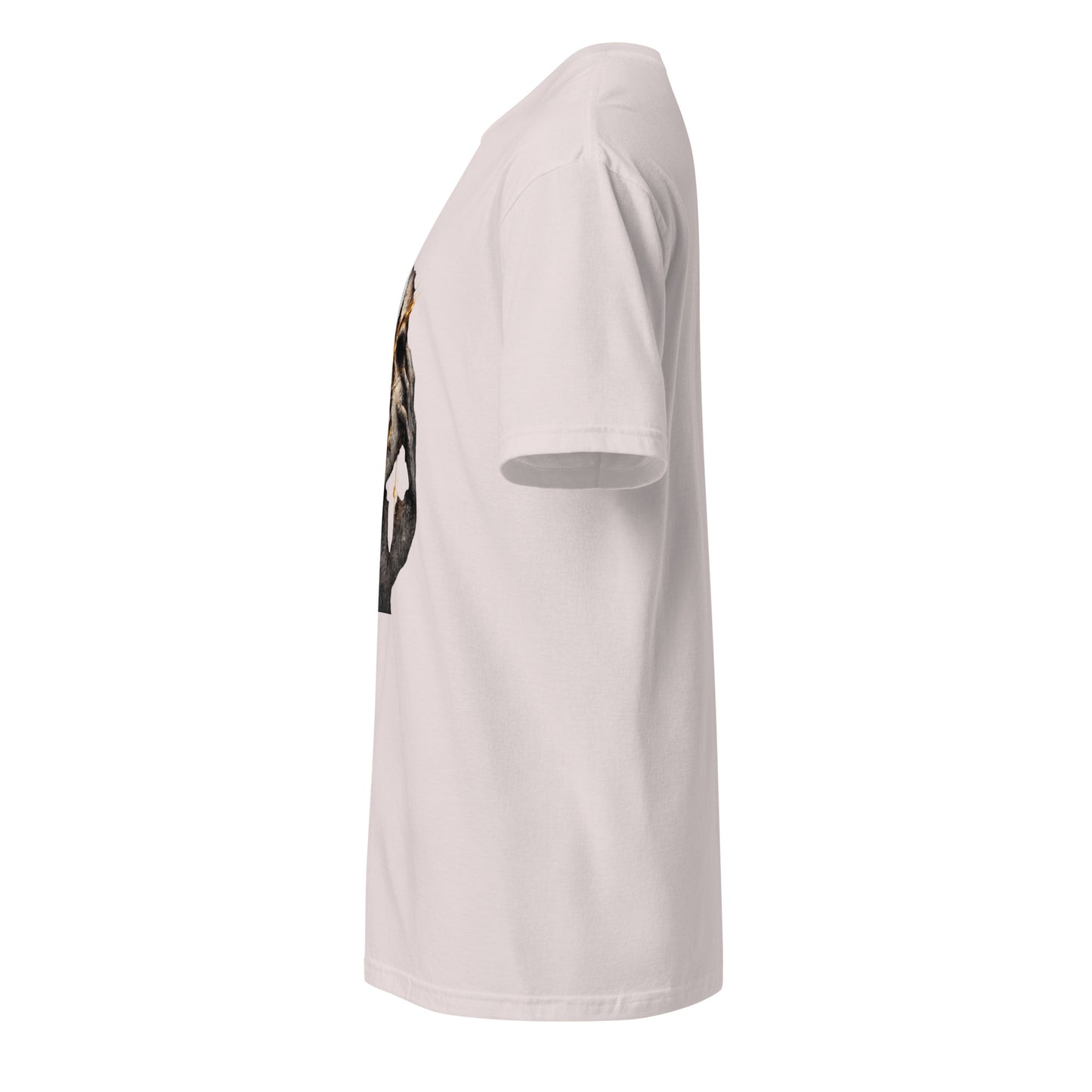 Cover Up Reality Glitch – Futuristic Glitch Art - Short-Sleeve Unisex T-Shirt - Graphic Tee - Ice Grey - Left side