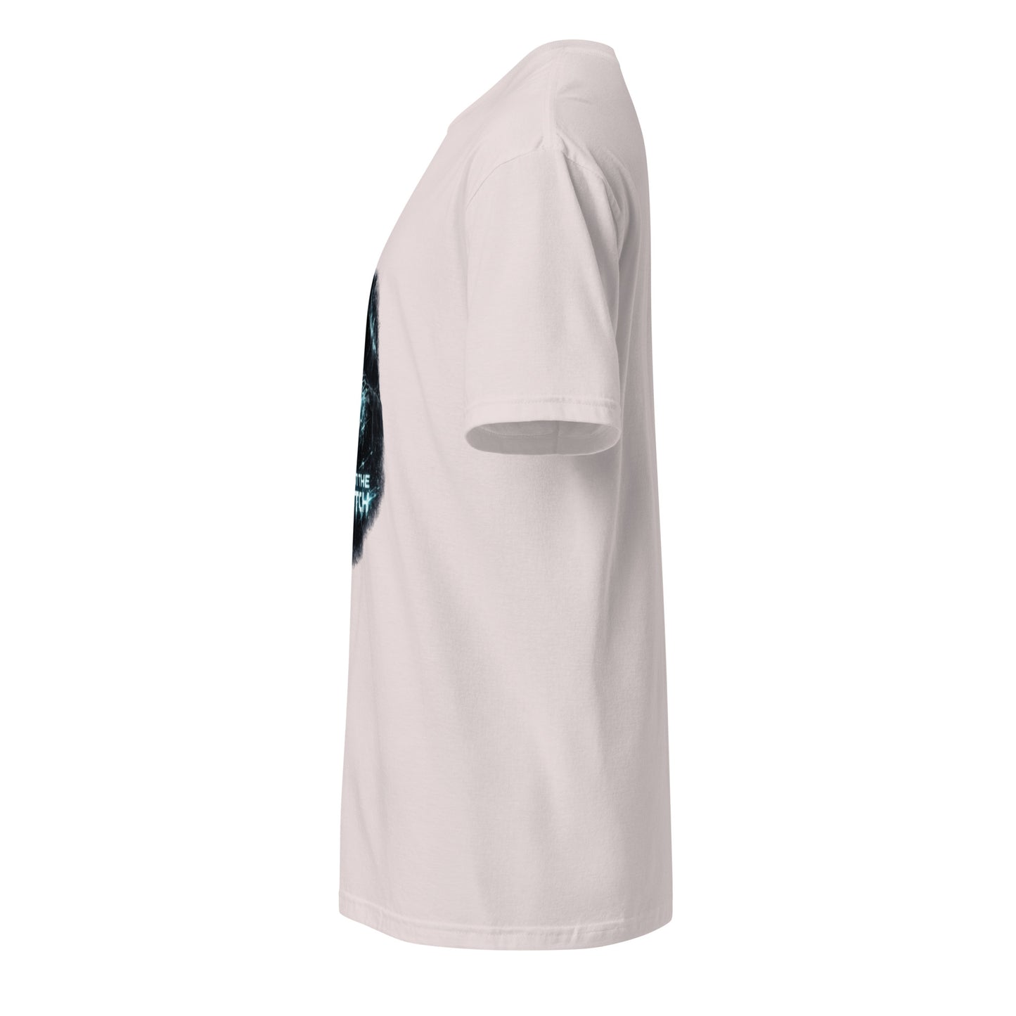 Trust The Glitch – Cyber Mystic - Short-Sleeve Unisex T-Shirt - Graphic Tee - Ice Grey - Left side
