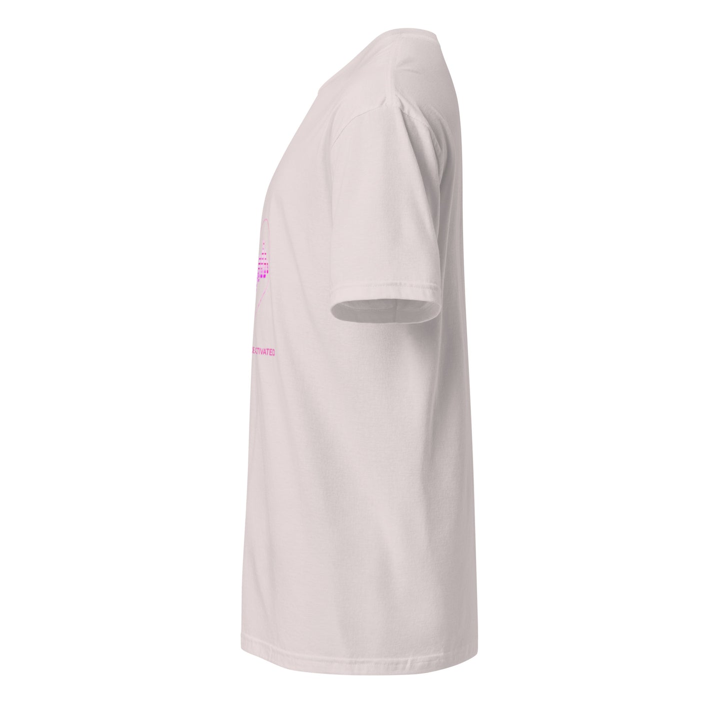 Night Mode Activated – Minimal Club Streetwear - Short-Sleeve Unisex T-Shirt - Graphic Tee - Ice Grey - Left side