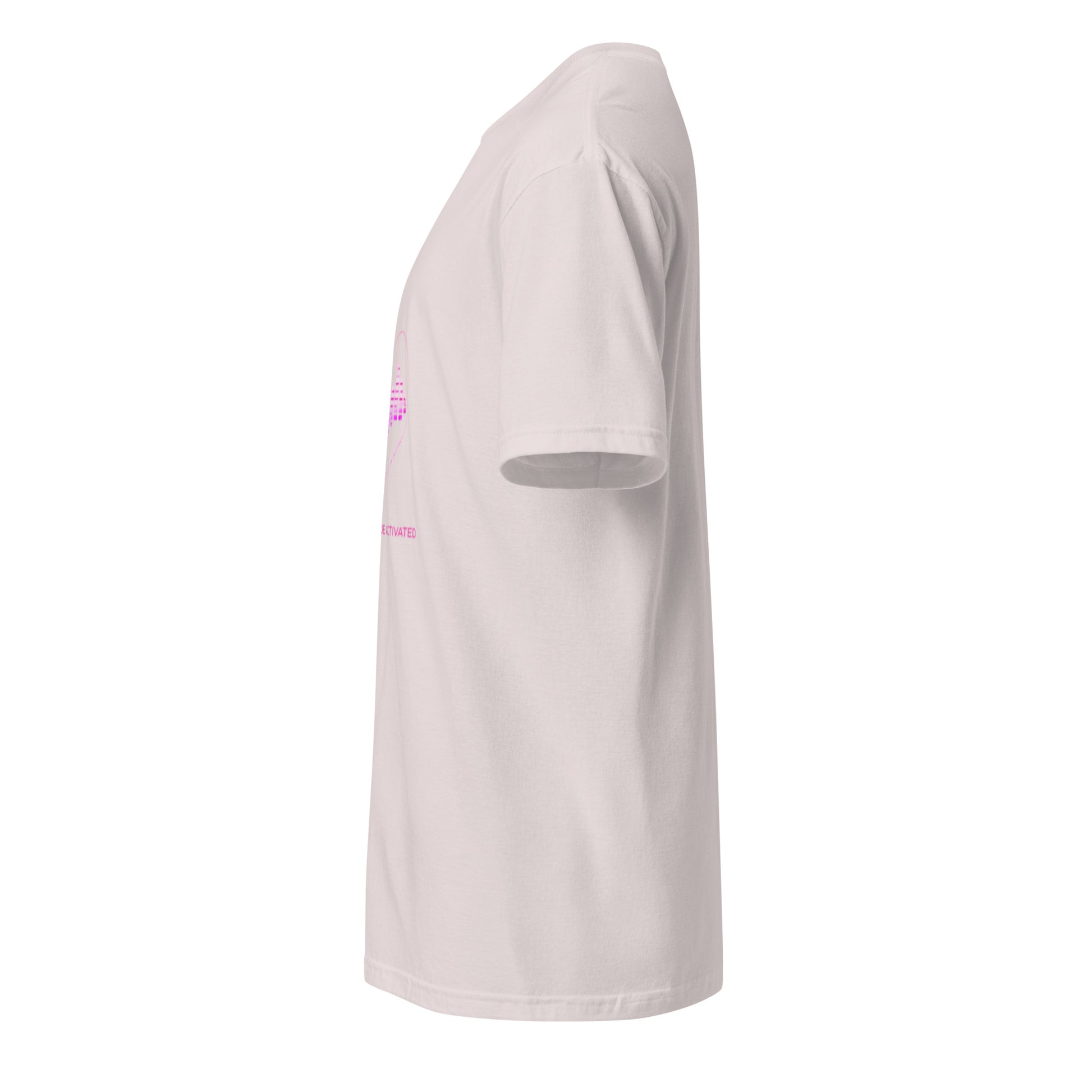 Night Mode Activated – Minimal Club Streetwear - Short-Sleeve Unisex T-Shirt - Graphic Tee - Ice Grey - Left side