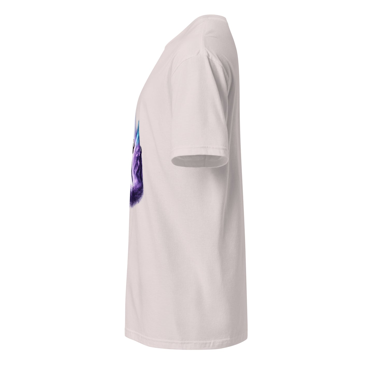 Last Human On The Dancefloor – Sci-Fi Rave - Short-Sleeve Unisex T-Shirt - Graphic Tee - Ice Grey - Left side