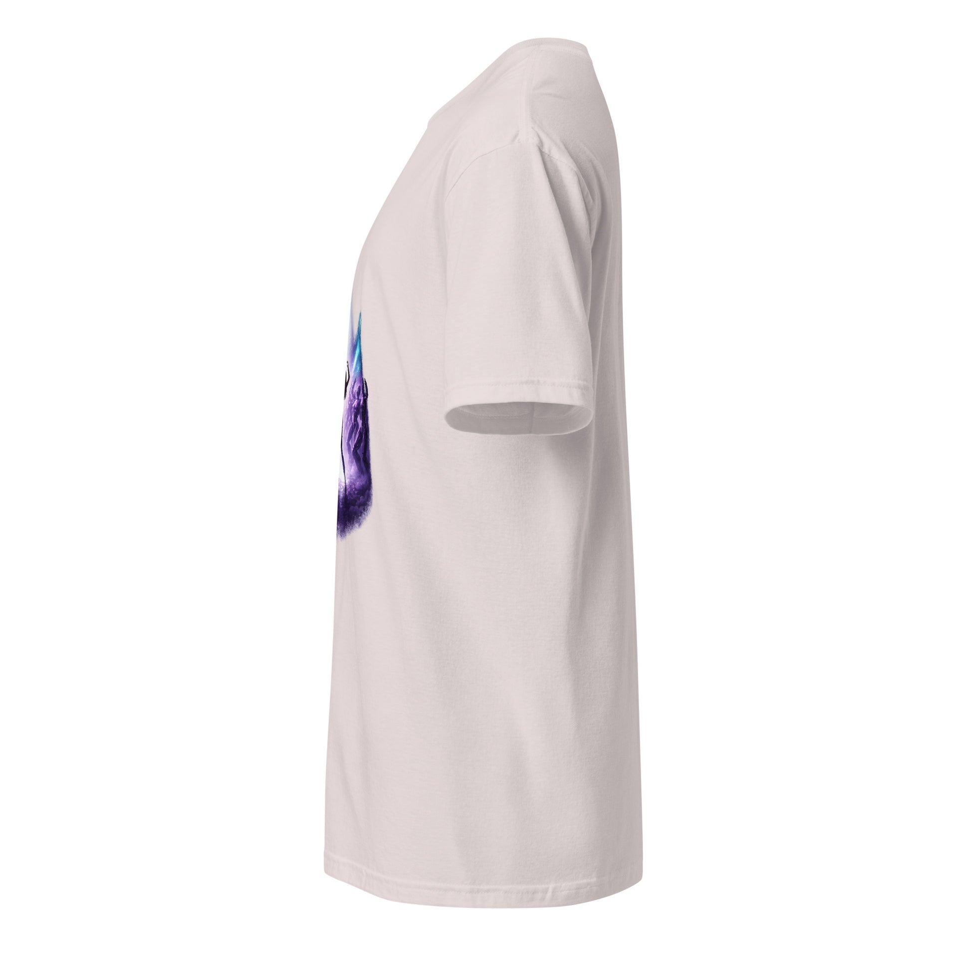 Last Human On The Dancefloor – Sci-Fi Rave - Short-Sleeve Unisex T-Shirt - Graphic Tee - Ice Grey - Left side