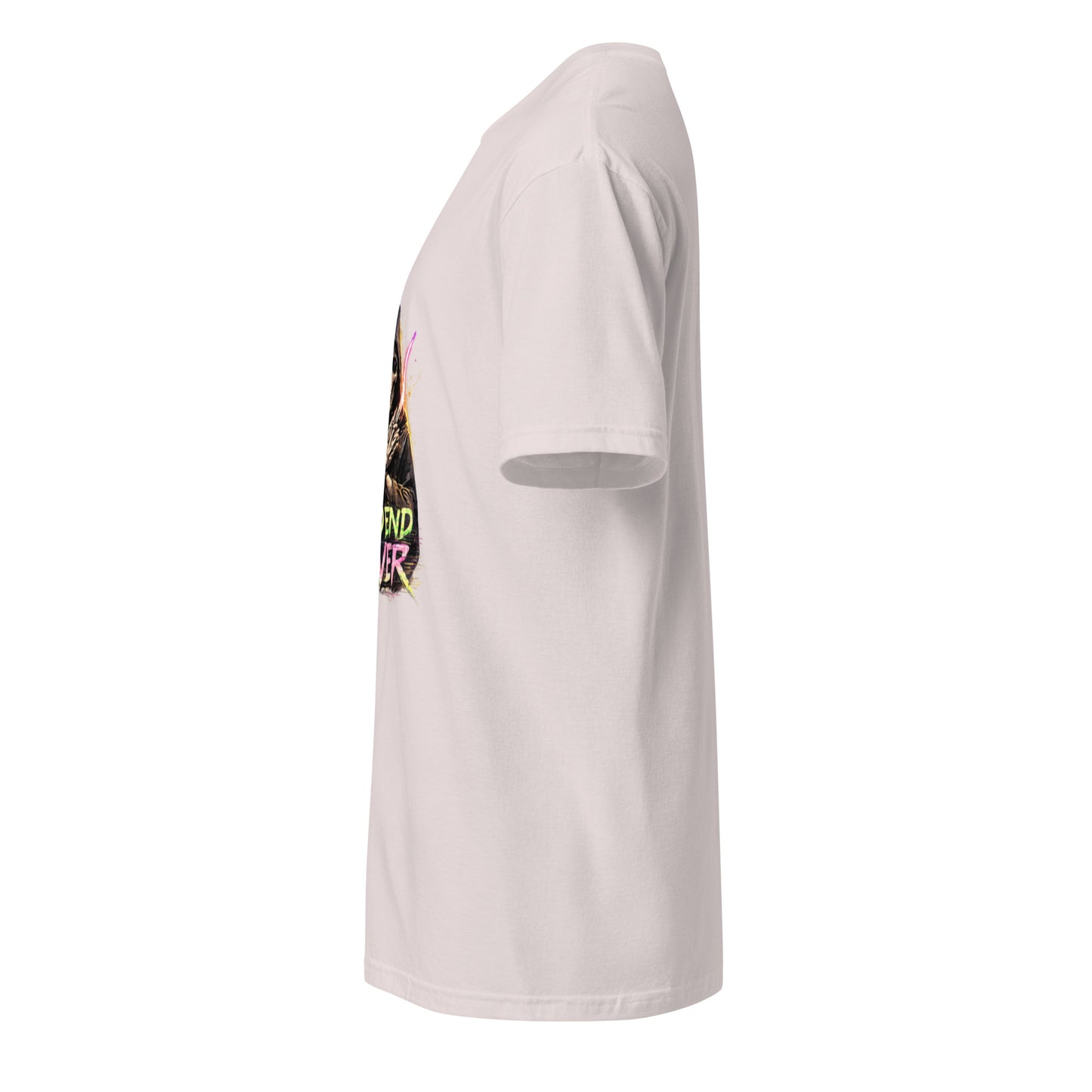 Dead End Raver – Neon Skull Rave - Short-Sleeve Unisex T-Shirt- Graphic Tee - Ice Grey - Left side
