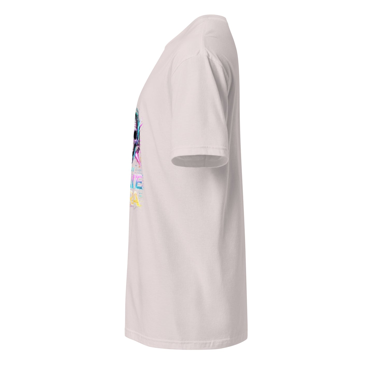 In My Rave Era – Neon Skull Festival - Short-Sleeve Unisex T-Shirt - Graphic Tee - Ice Grey - Left side