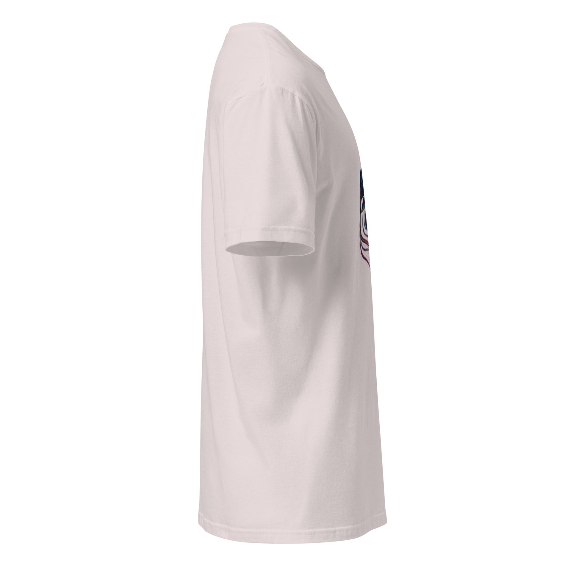 Cyber Squid – The Deep Tech Leviathan - Short-Sleeve Unisex T-Shirt - Graphic Tee - Ice Grey - Right side