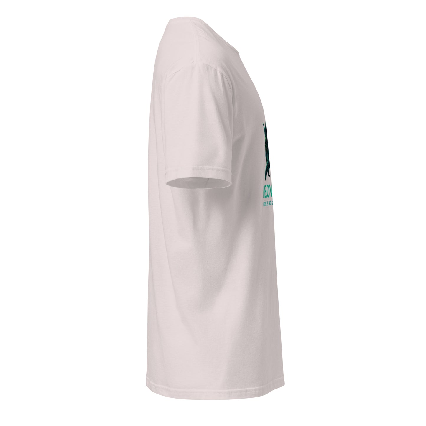 Meowtrix – Cyber Cat Matrix Parody - Short-Sleeve Unisex T-Shirt - Graphic Tee - Ice Grey - Right side