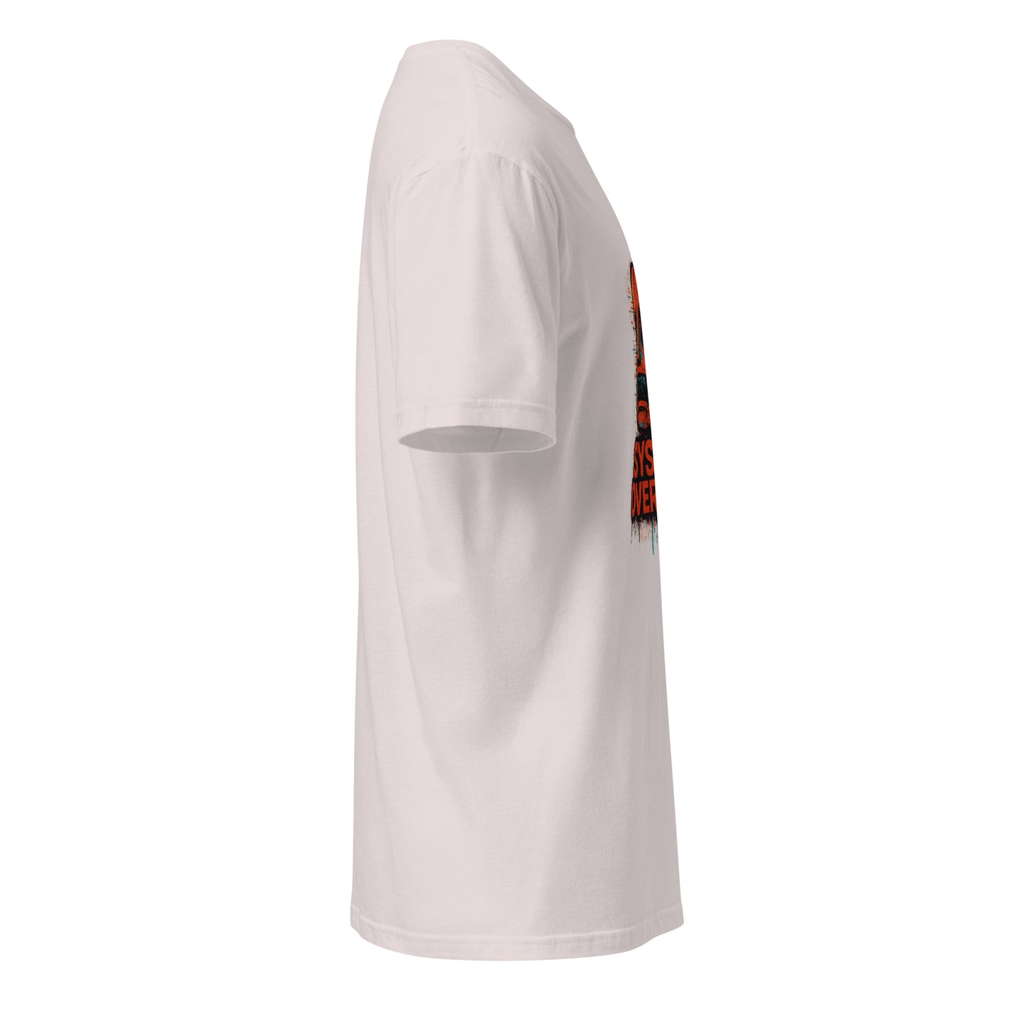 System Overload - Grunge Graffiti - Short-Sleeve Unisex T-Shirt - Graphic Tee - Ice Grey - Right side