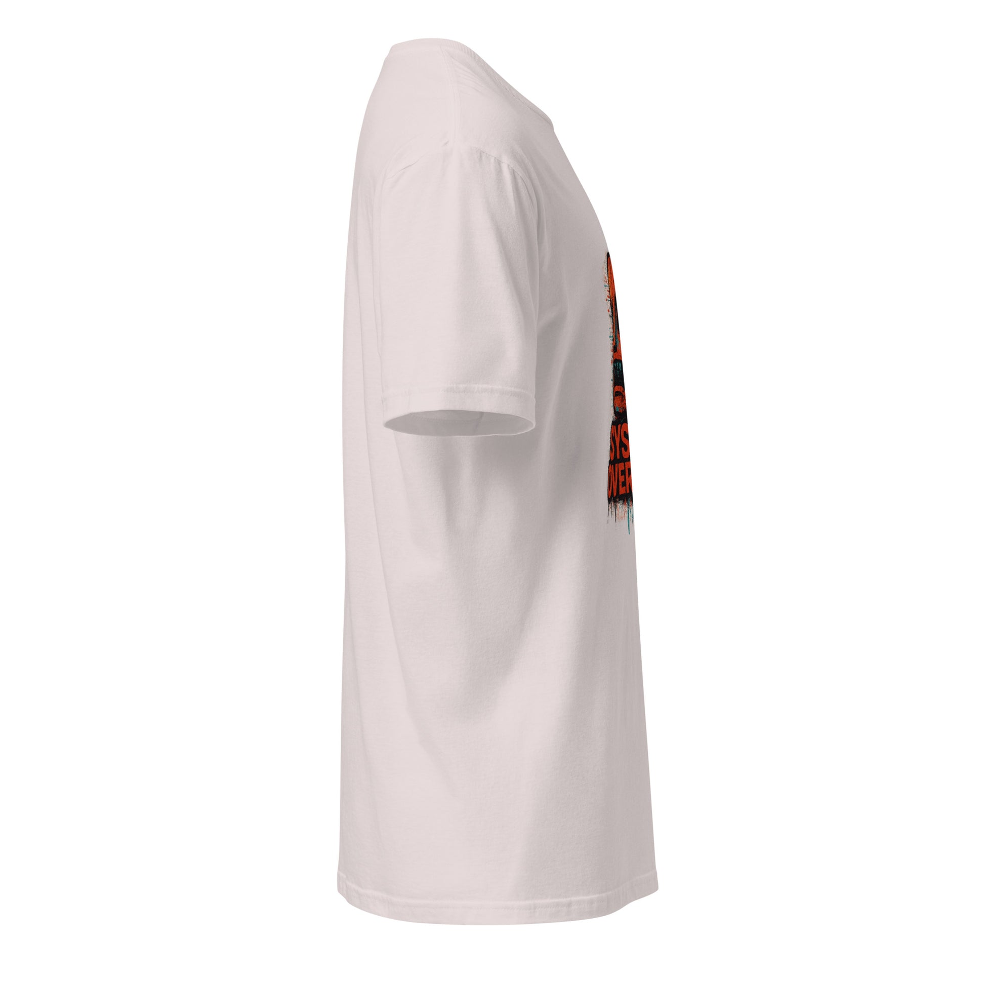 System Overload - Grunge Graffiti - Short-Sleeve Unisex T-Shirt - Graphic Tee - Ice Grey - Right side