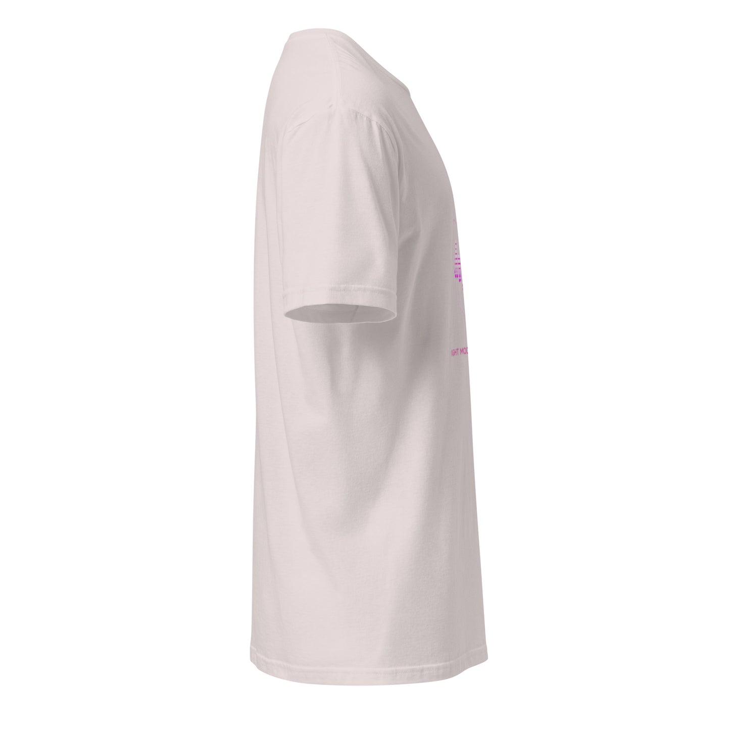 Night Mode Activated – Minimal Club Streetwear - Short-Sleeve Unisex T-Shirt - Graphic Tee - Ice Grey - Right side