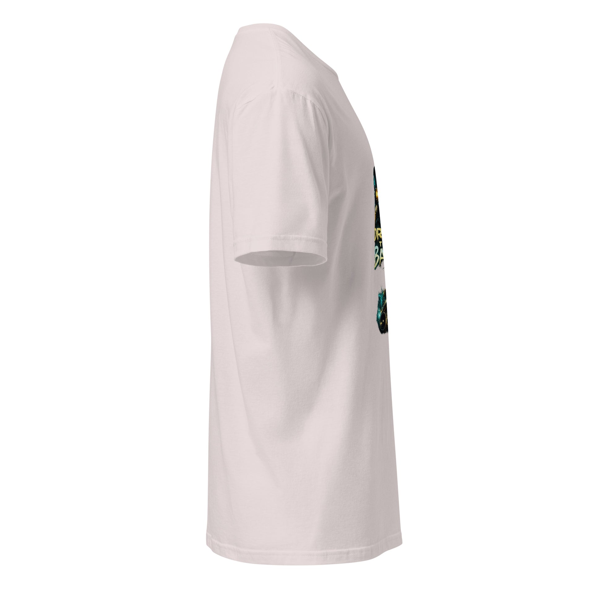 Drop The Bass – Neon Rave - Short-Sleeve Unisex T-Shirt - Graphic Tee - Ice Grey - Right side