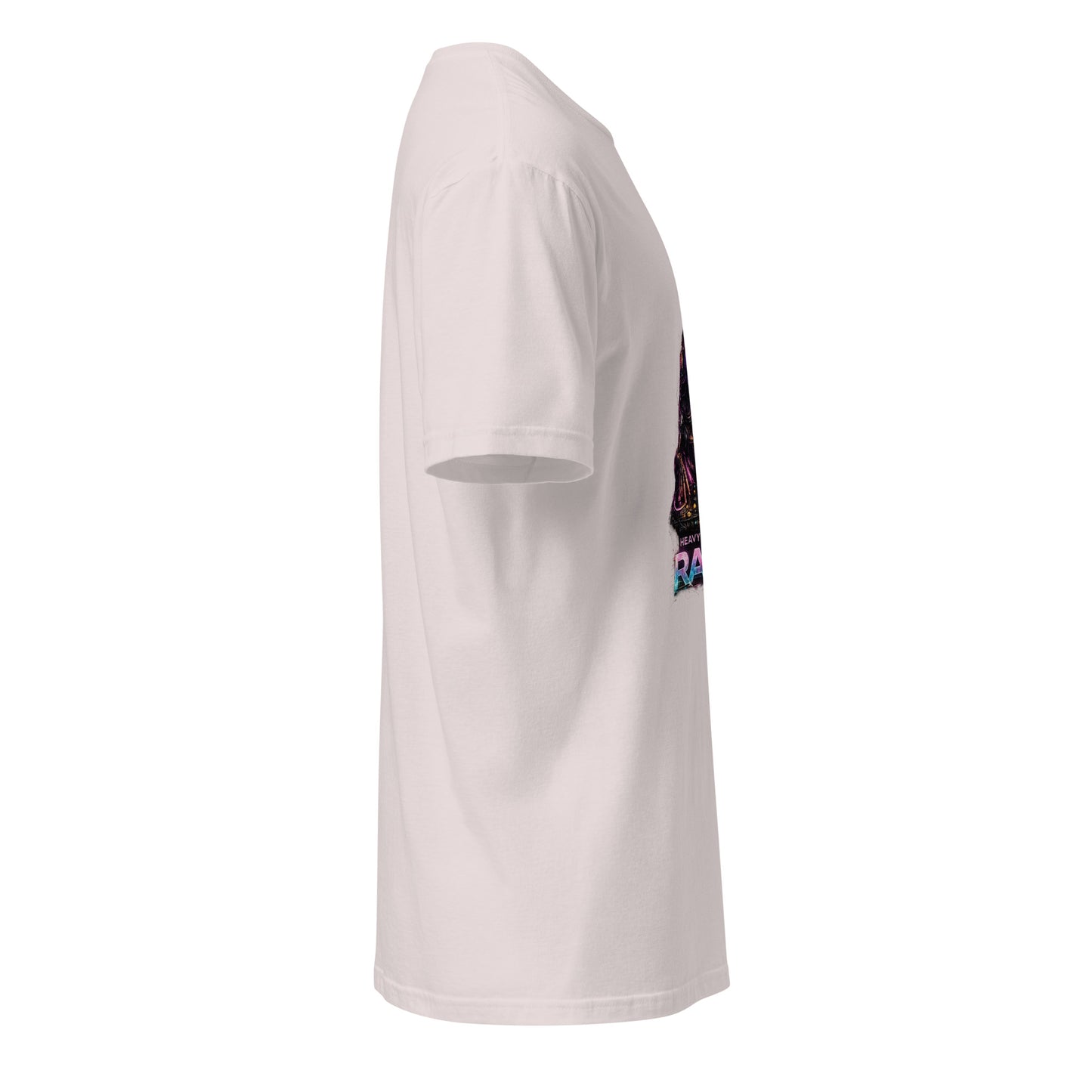 Heavy On The Rave – Cyber DJ Festival - Short-Sleeve Unisex T-Shirt - Graphic Tee - Ice Grey - Right side