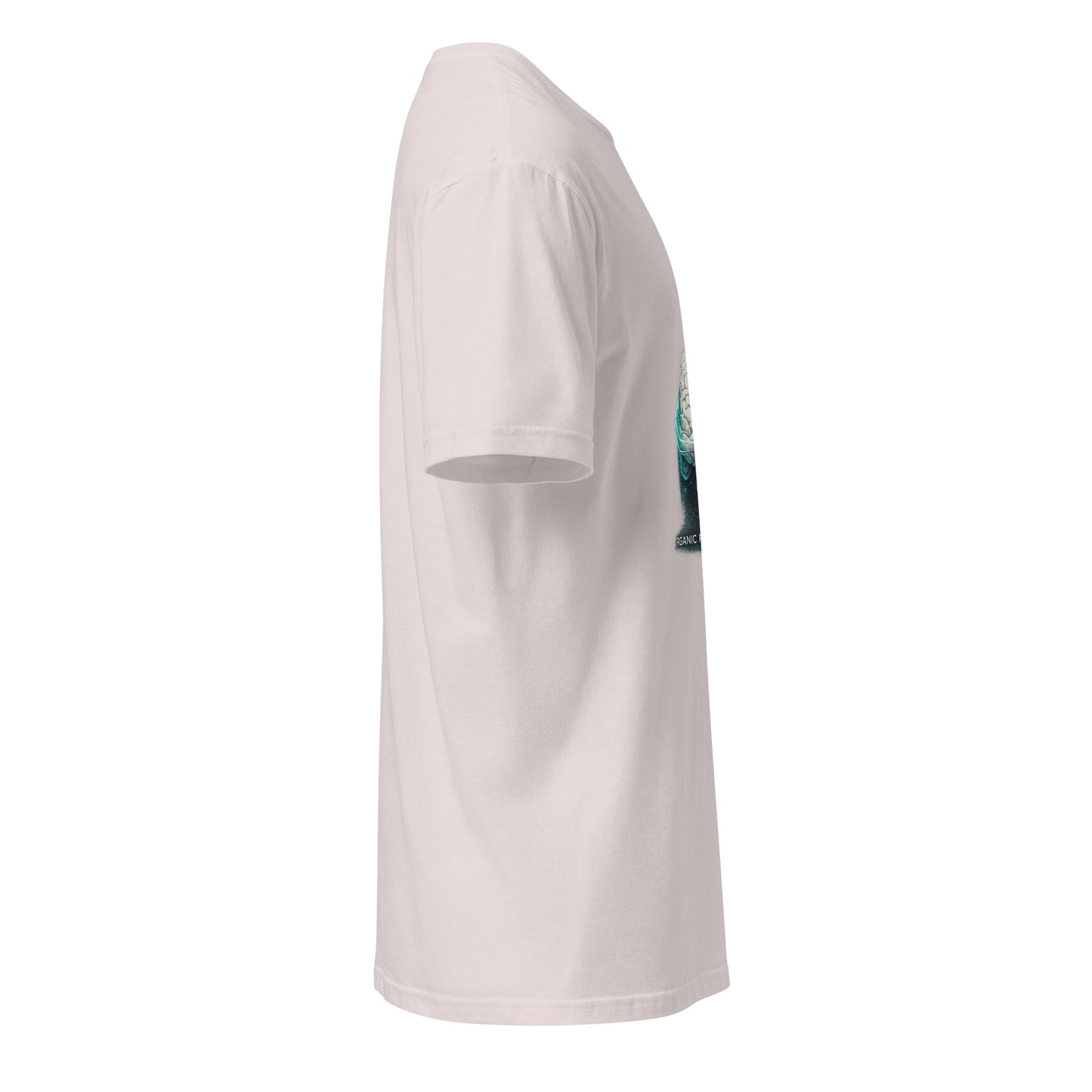 Organic Frequency – Human Signal - Short-Sleeve Unisex T-Shirt - Graphic Tee - Ice Grey - Right side