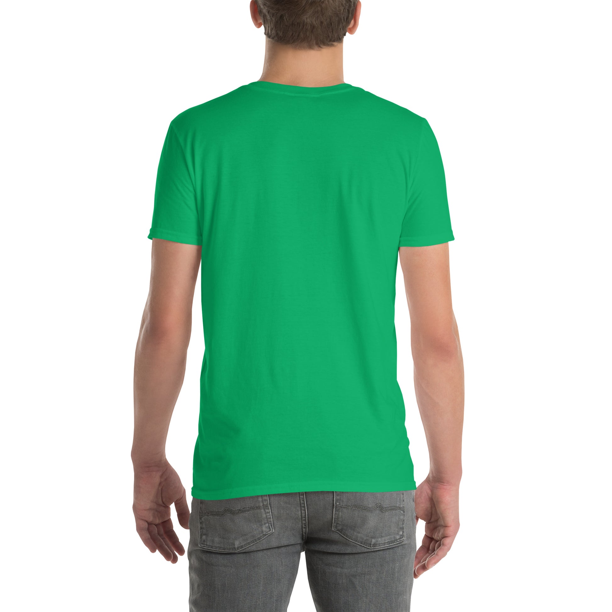 Never Trust An Atom - Science Joke - Short-Sleeve Unisex T-Shirt - Graphic Tee - Irish Green - Back