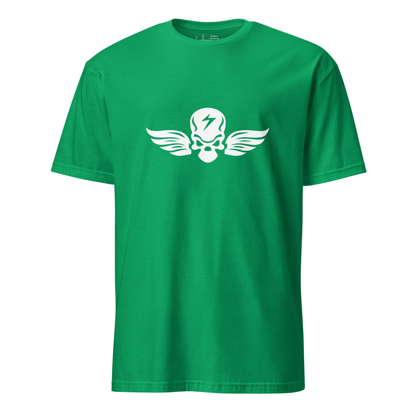 Winged Skull - Winged Voltage - Short-Sleeve Unisex T-Shirt - Graphic Tee - Irish Green - Front
