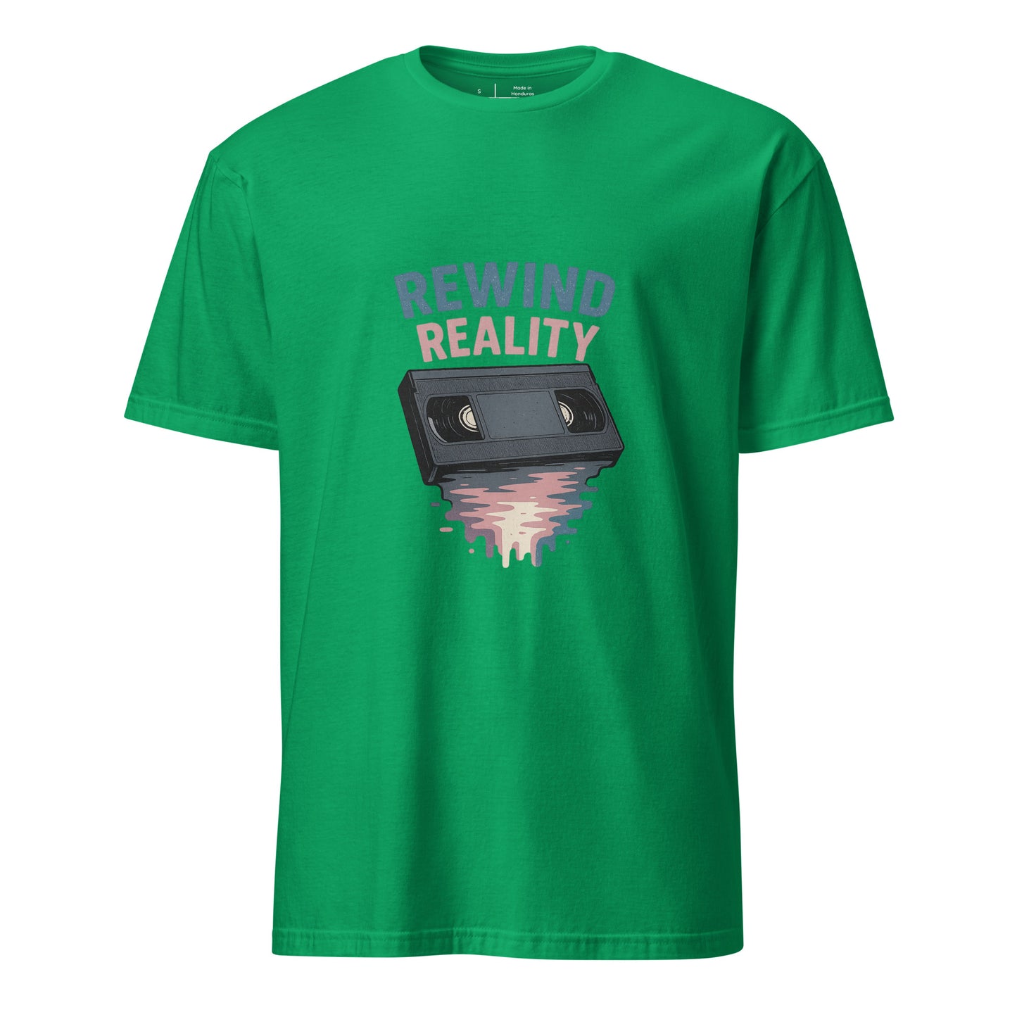Rewind Reality - Retro Escape - Short-Sleeve T-Shirt - Graphic Tee - Irish Green - Front