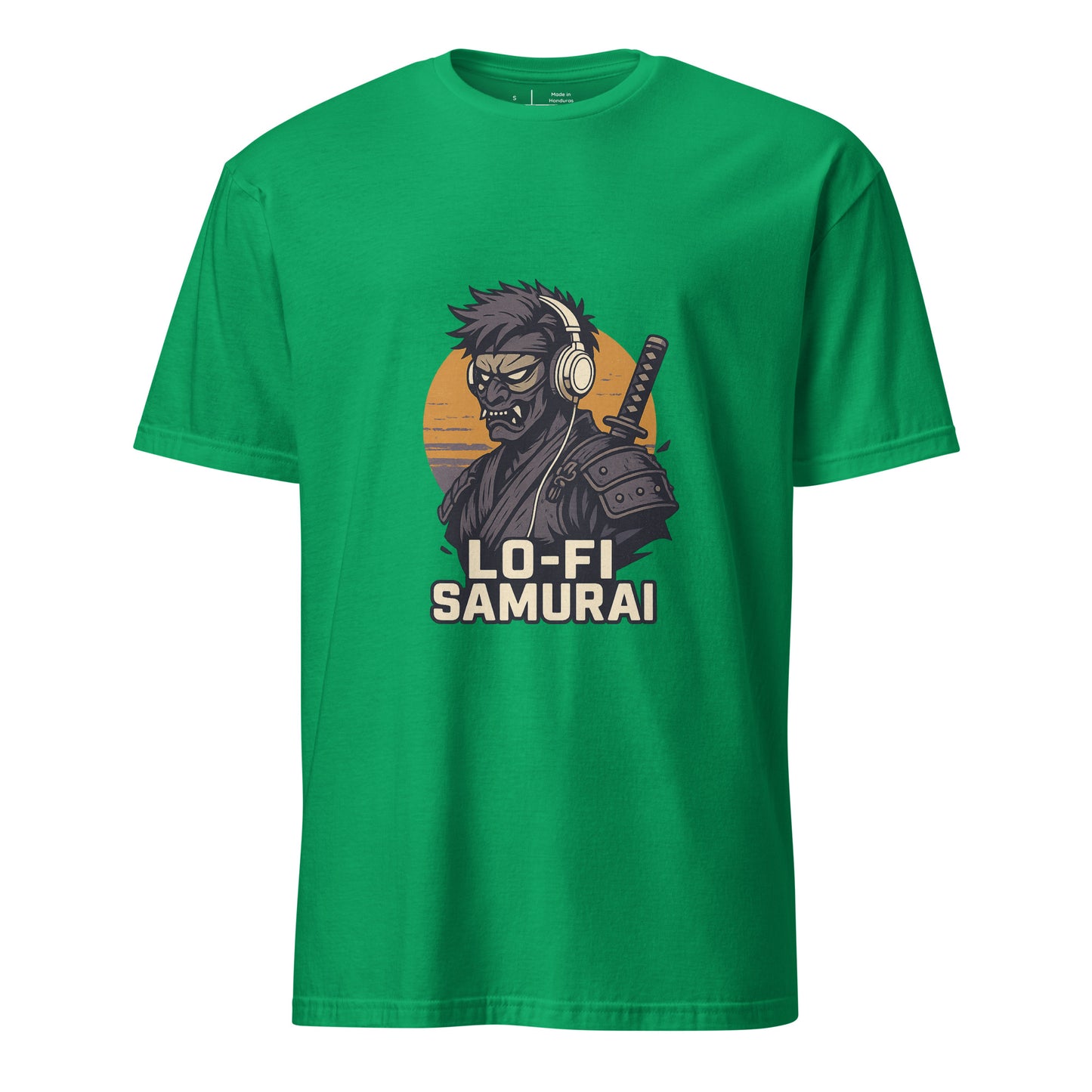 Lo-Fi Samurai - Modern-Day Ronin - Short-Sleeve Unisex T-Shirt - Graphic Tee - Irish Green - Front