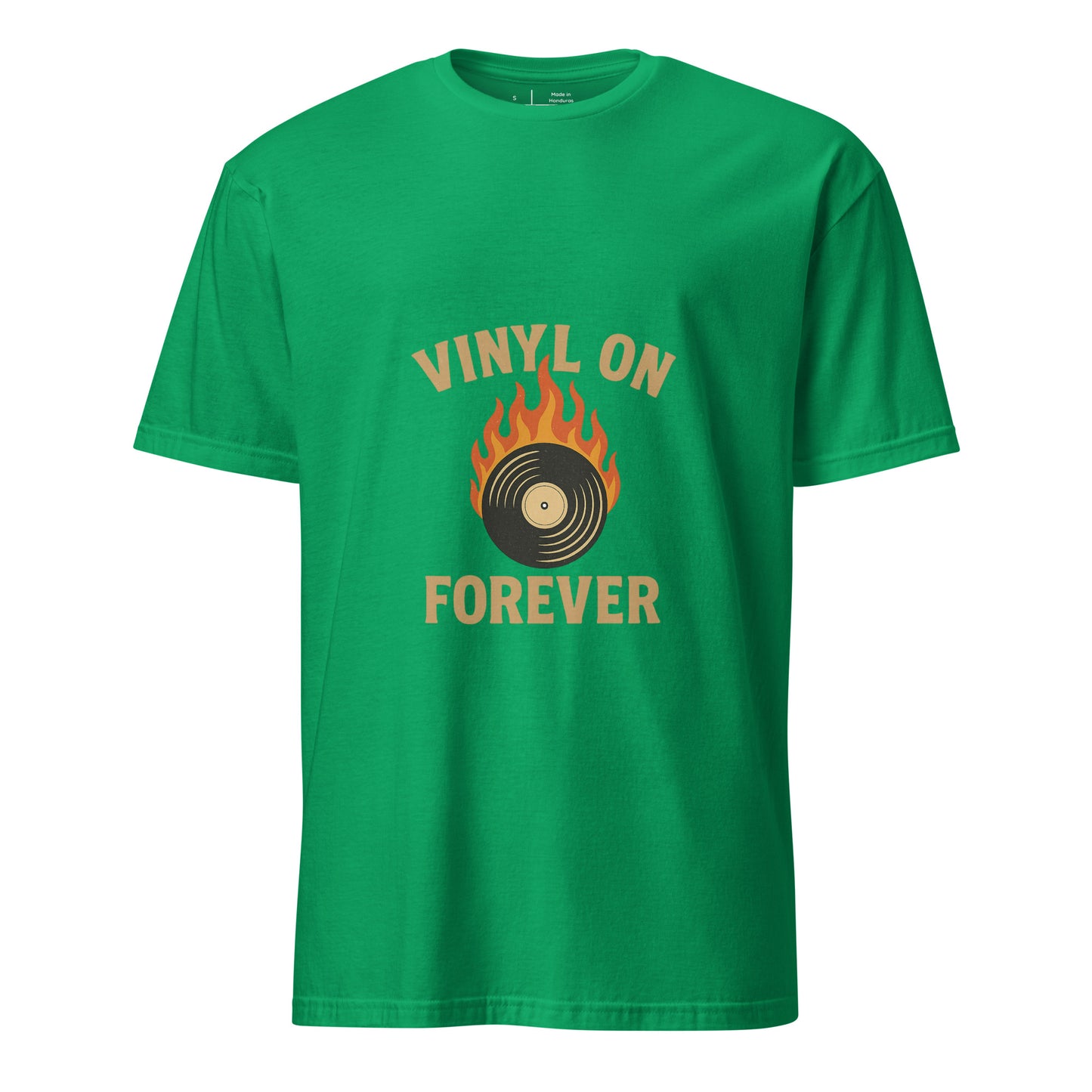 Vinyl On Forever - Timeless Sound - Short-Sleeve Unisex T-Shirt - Graphic Tee - Irish Green - Front