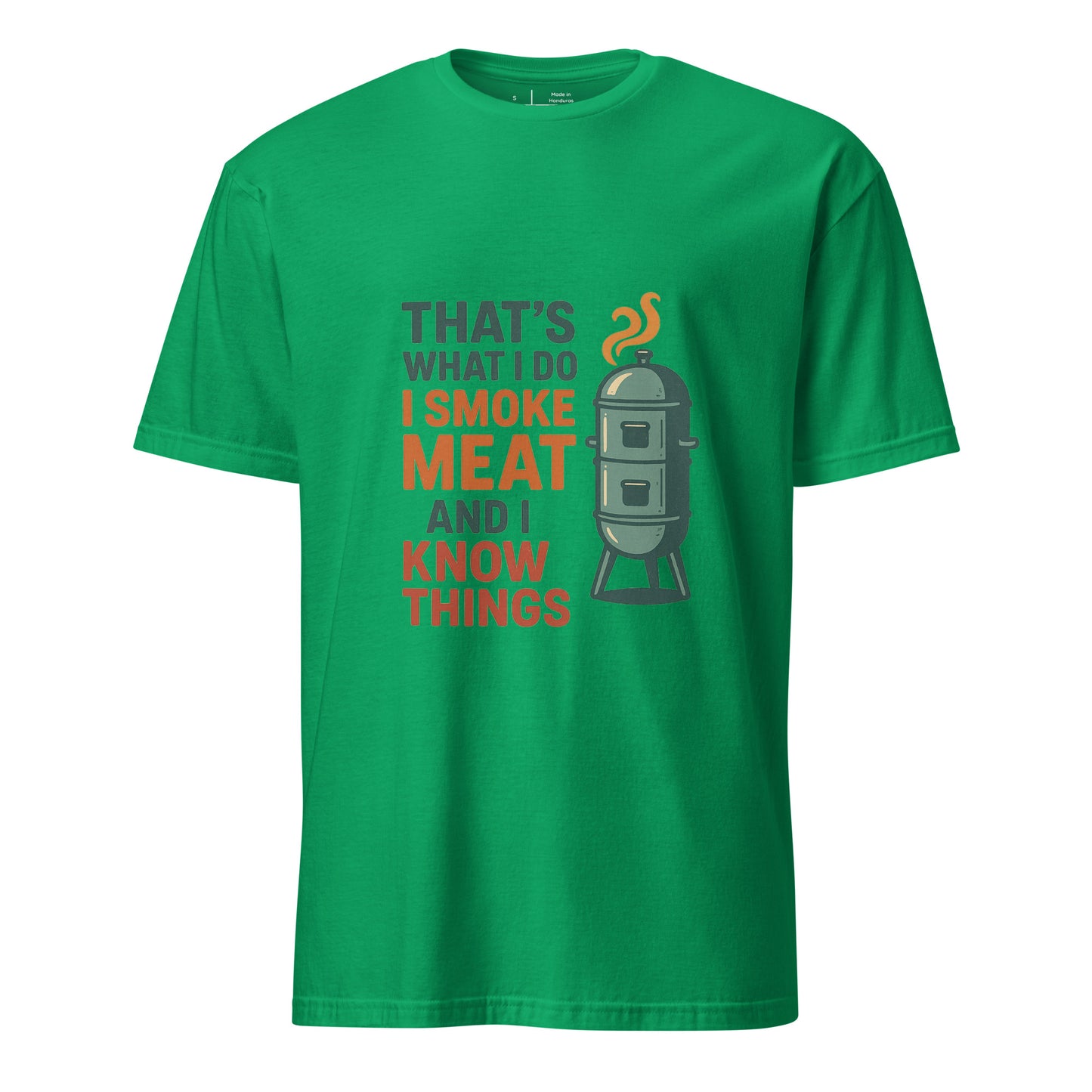 I Smoke Meat - BBQ Wisdom - Short-Sleeve Unisex T-Shirt - Graphic Tee - Irish Green - Front