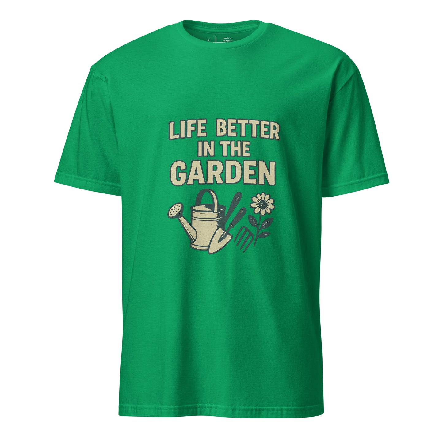 Better In The Garden - Nature Lover - Short-Sleeve Unisex T-Shirt - Graphic Tee - Irish Green - Front