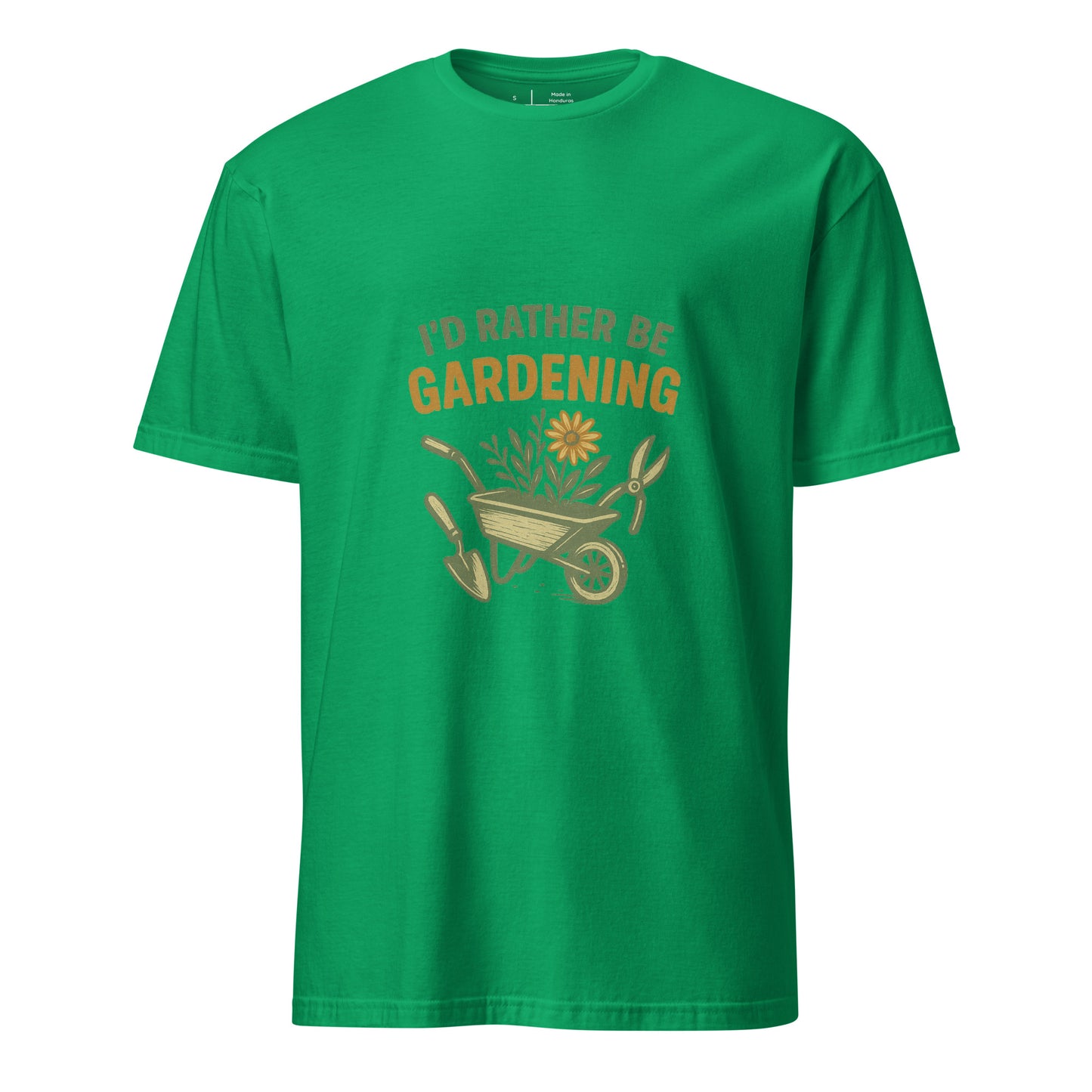 Rather Be Gardening - Plant Enthusiasts - Short-Sleeve Unisex T-Shirt - Graphic Tee - Irish Green - Front