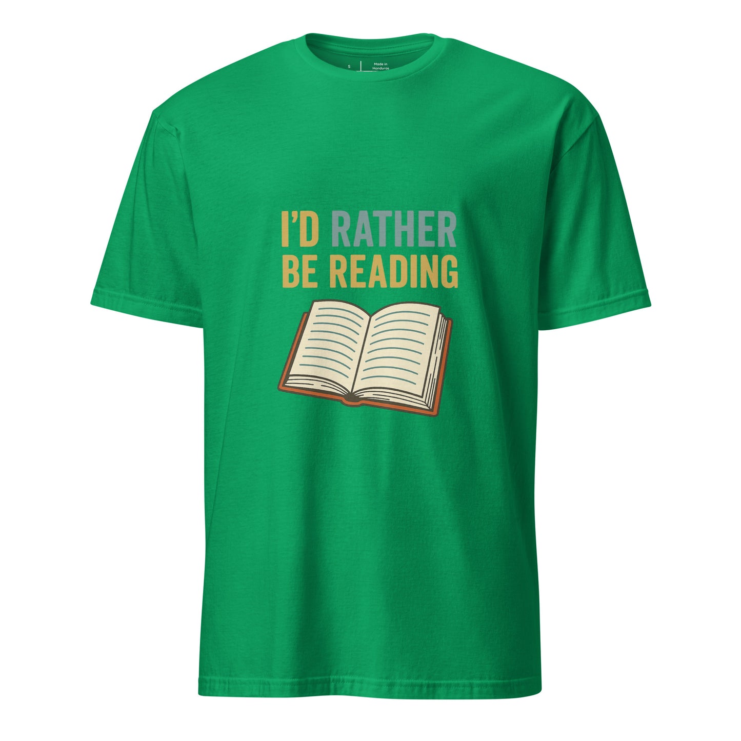 Rather Be Reading - Bibliophiles Tribute - Short-Sleeve Unisex T-Shirt - Graphic Tee - Irish Green - Front