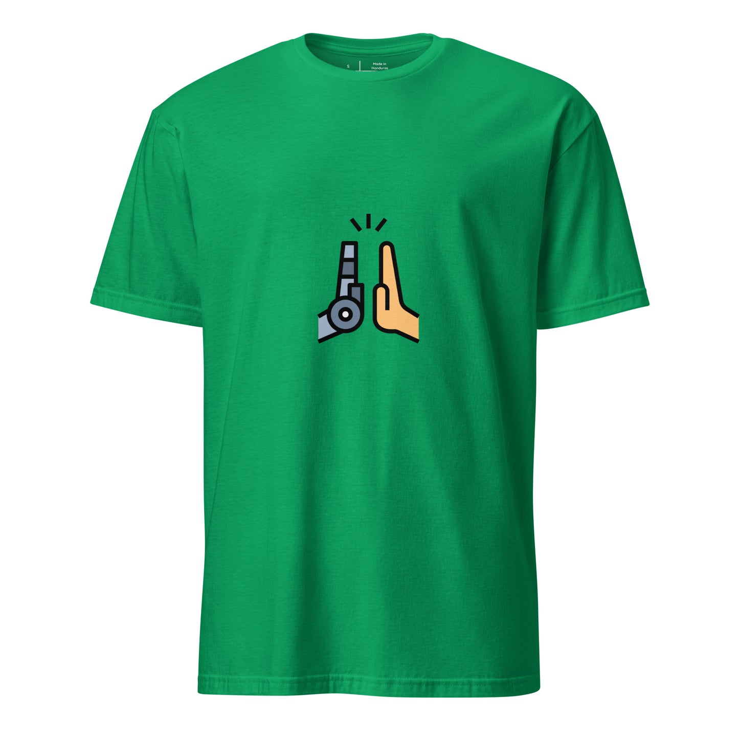 Collab - Man Meets Machine - Short-Sleeve Unisex T-Shirt - Graphic Tee - Irish Green - Front