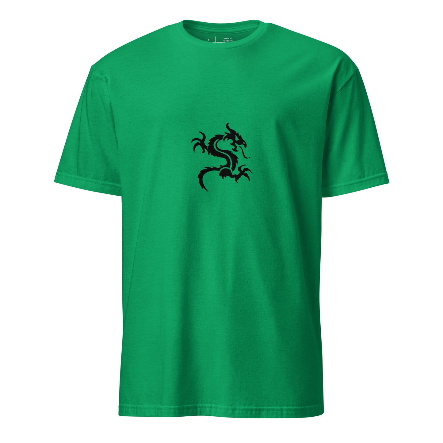 Dragon - Minimalist Tattoo Style - Short-Sleeve Unisex T-Shirt - Graphic Tee - Irish Green - Front