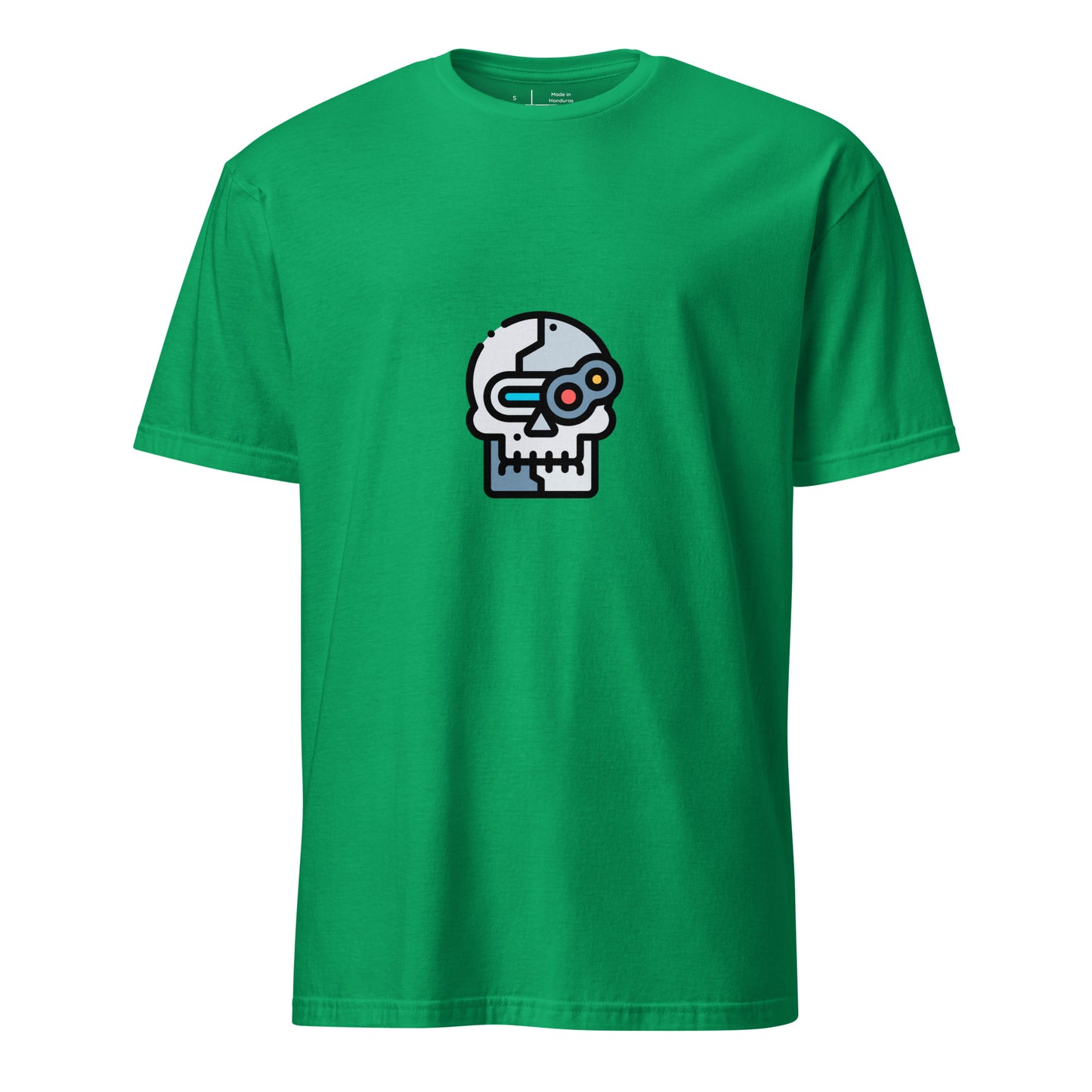 Cyber Robot - Futuristic Cyber Head - Short-Sleeve Unisex T-Shirt - Graphic Tee - Irish Green - Front