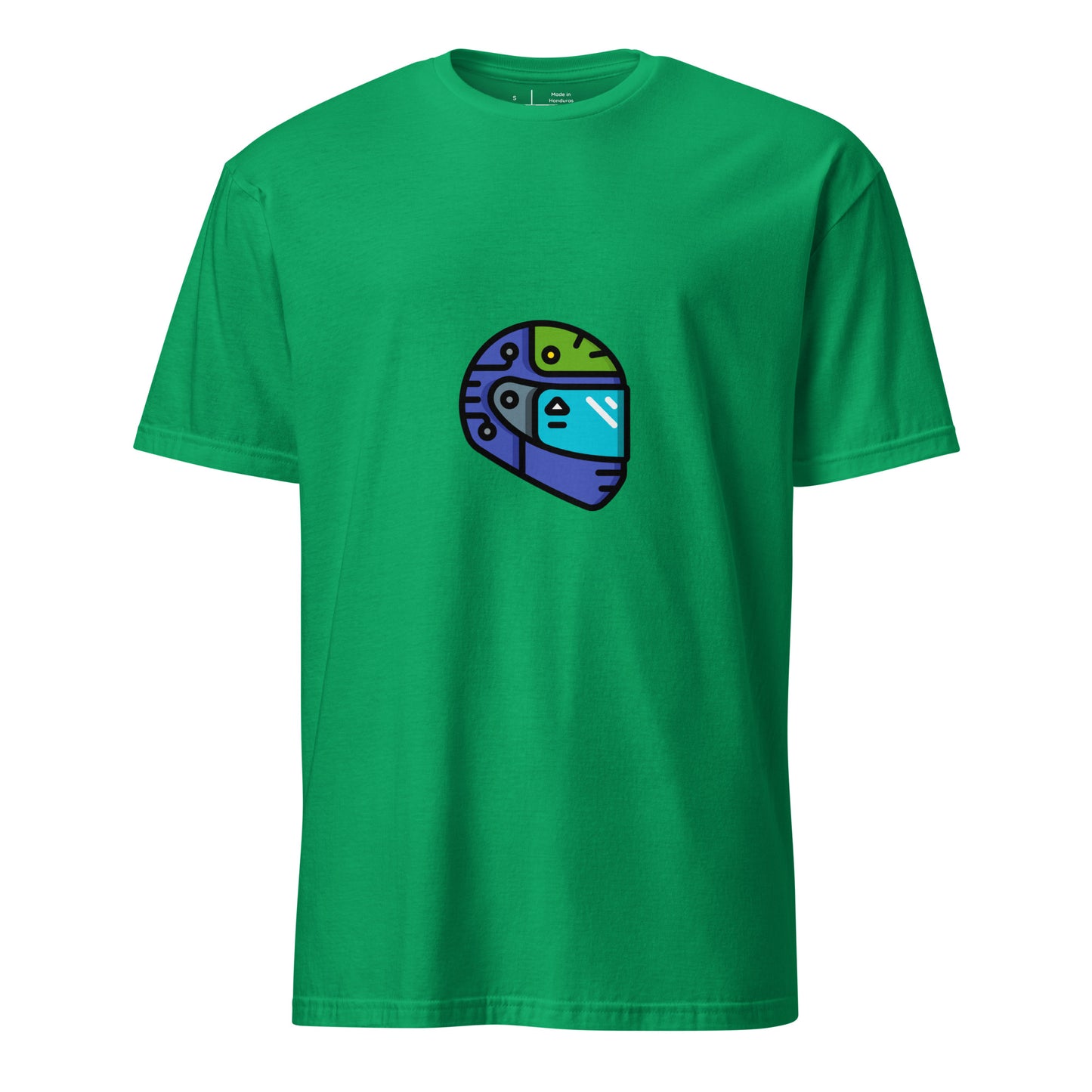 Cyber Helmet - Neo-Rider Edition - Short-Sleeve Unisex T-Shirt - Graphic Tee - Irish Green - Front