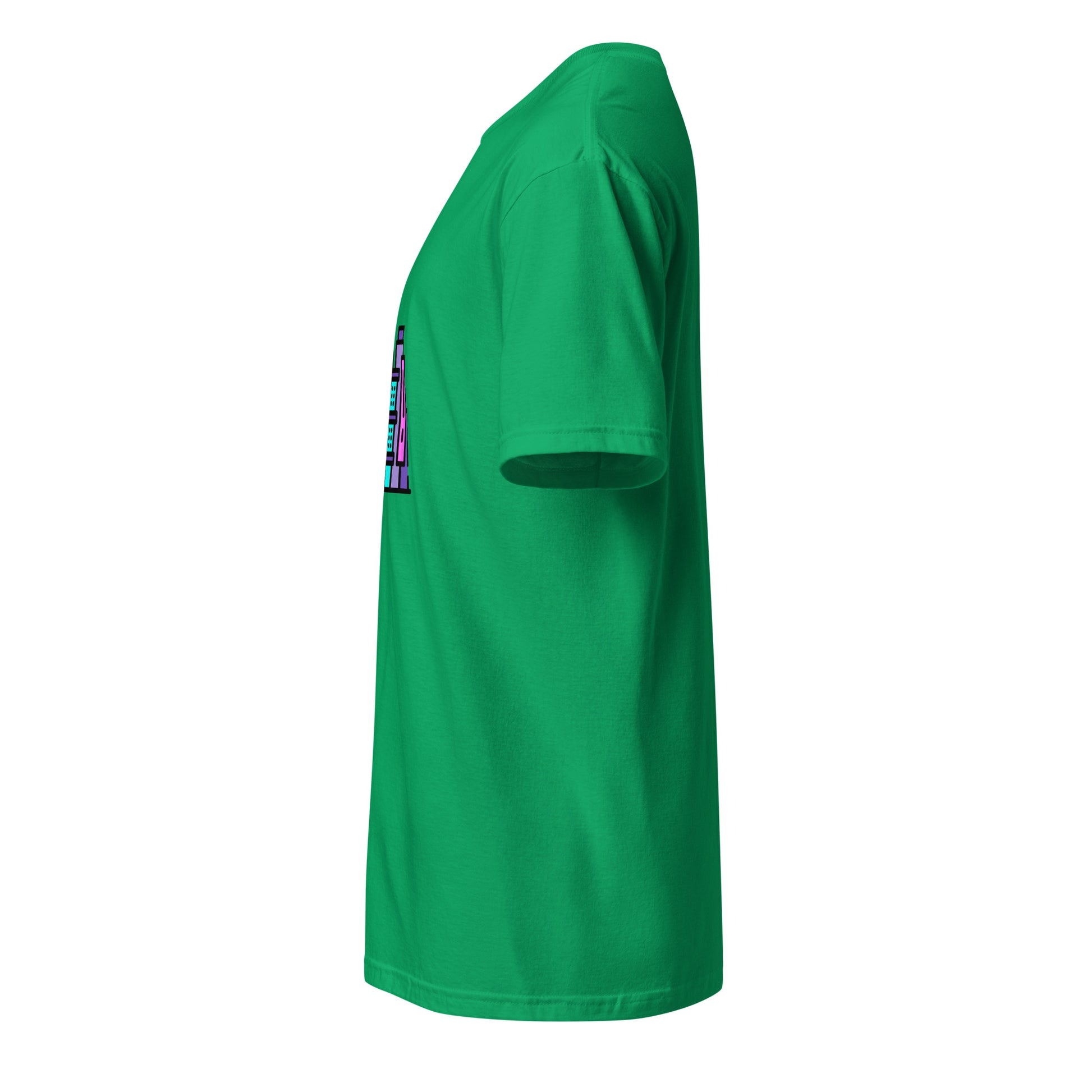 Cyber City - Neon City Dreams - Short-Sleeve Unisex T-Shirt - Graphic Tee - Irish Green - Left side