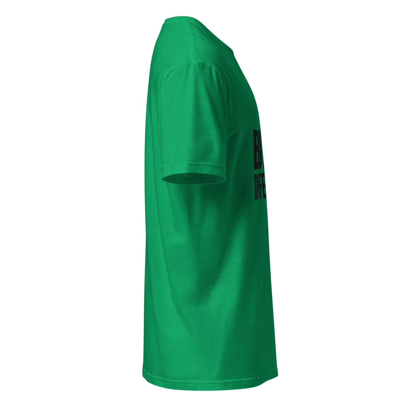 Built Different - Standout Statement - Short-Sleeve T-Shirt - Graphic Tee - Irish Green - Right side