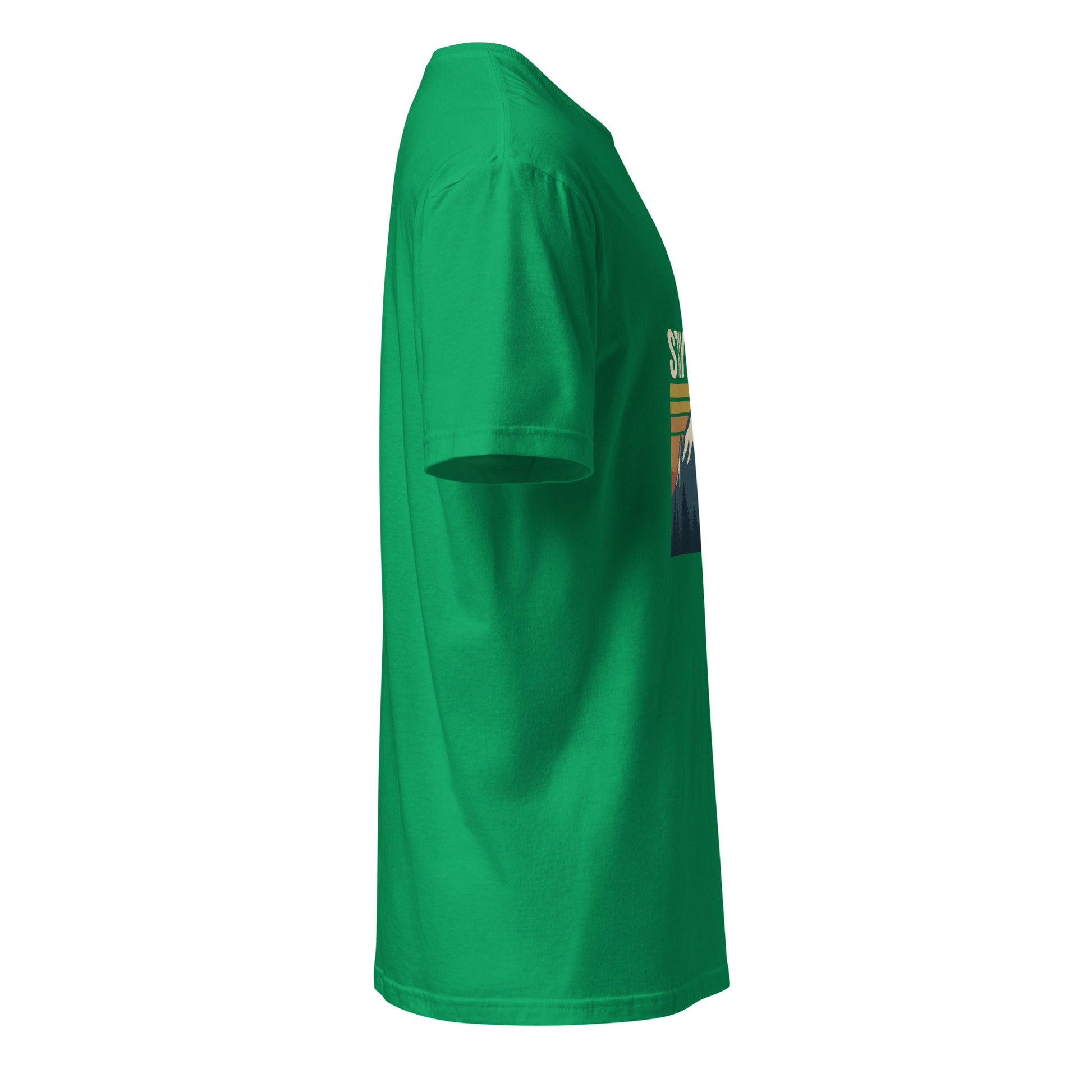 Stay Wild – Embrace The Adventure - Short-Sleeve Unisex T-Shirt - Graphic Tee - Irish Green - Right side