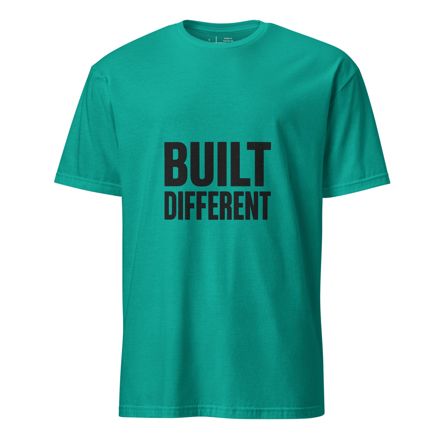 Built Different - Standout Statement - Short-Sleeve T-Shirt - Graphic Tee - Jade Dome - Front