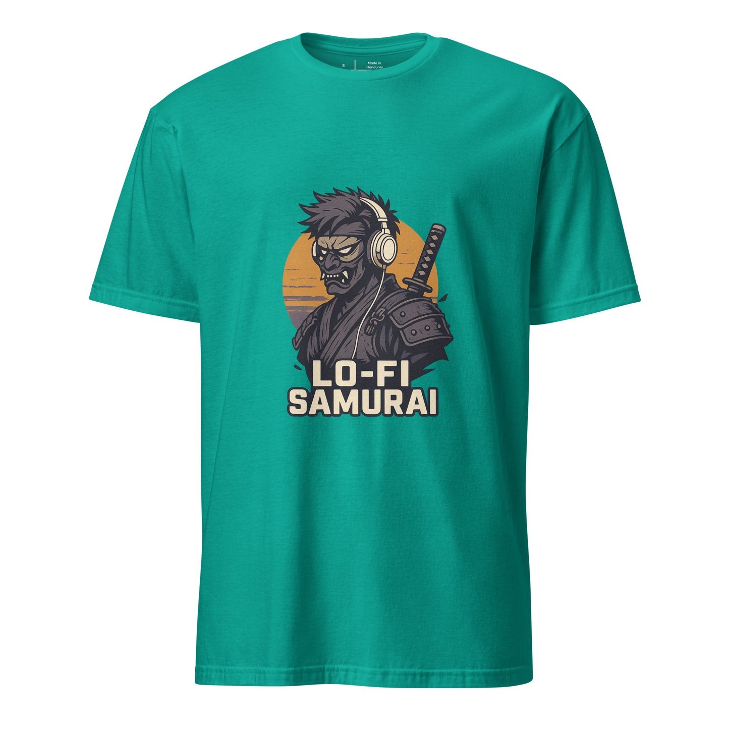 Lo-Fi Samurai - Modern-Day Ronin - Short-Sleeve Unisex T-Shirt - Graphic Tee - Jade Dome - Front