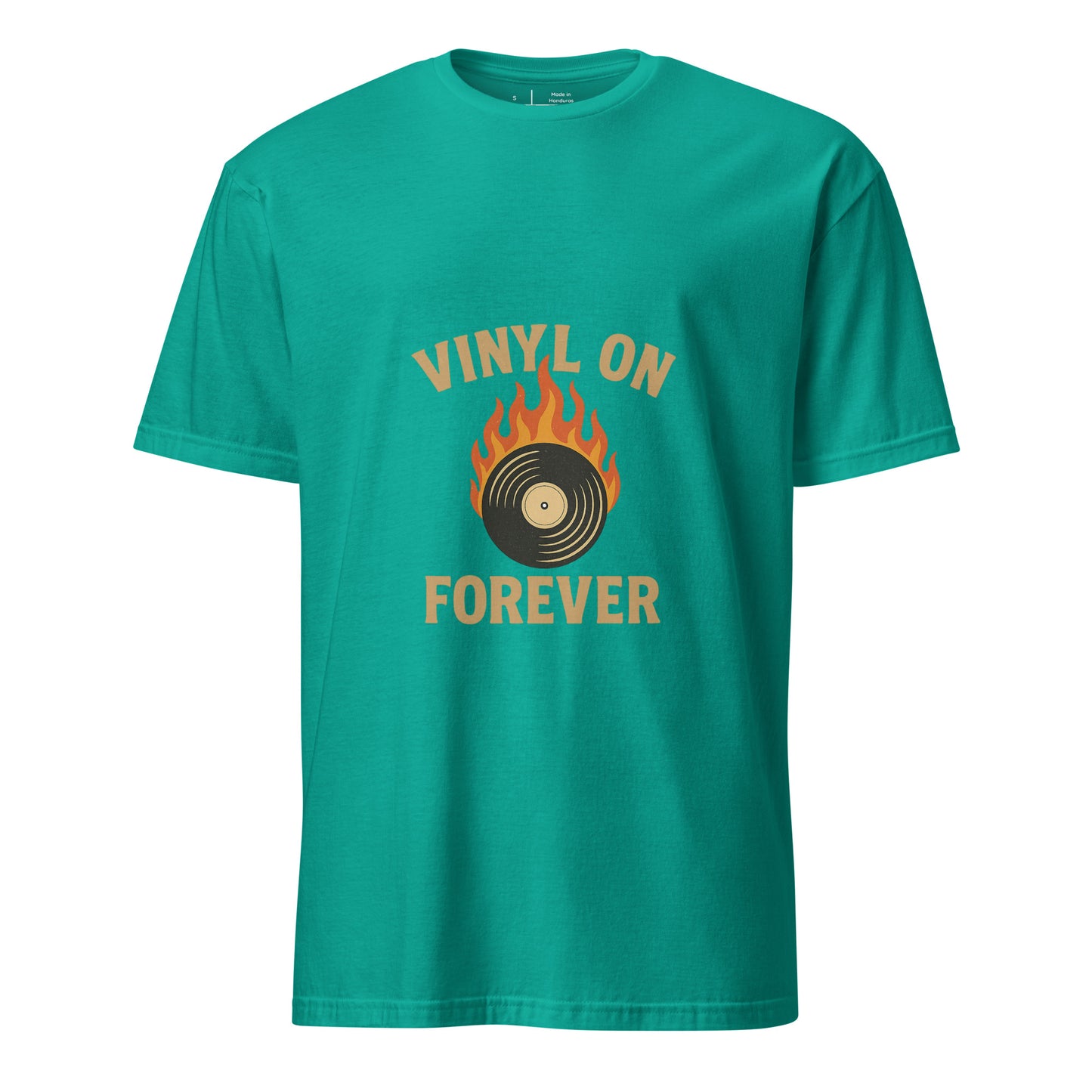 Vinyl On Forever - Timeless Sound - Short-Sleeve Unisex T-Shirt - Graphic Tee - Jade Dome - Front