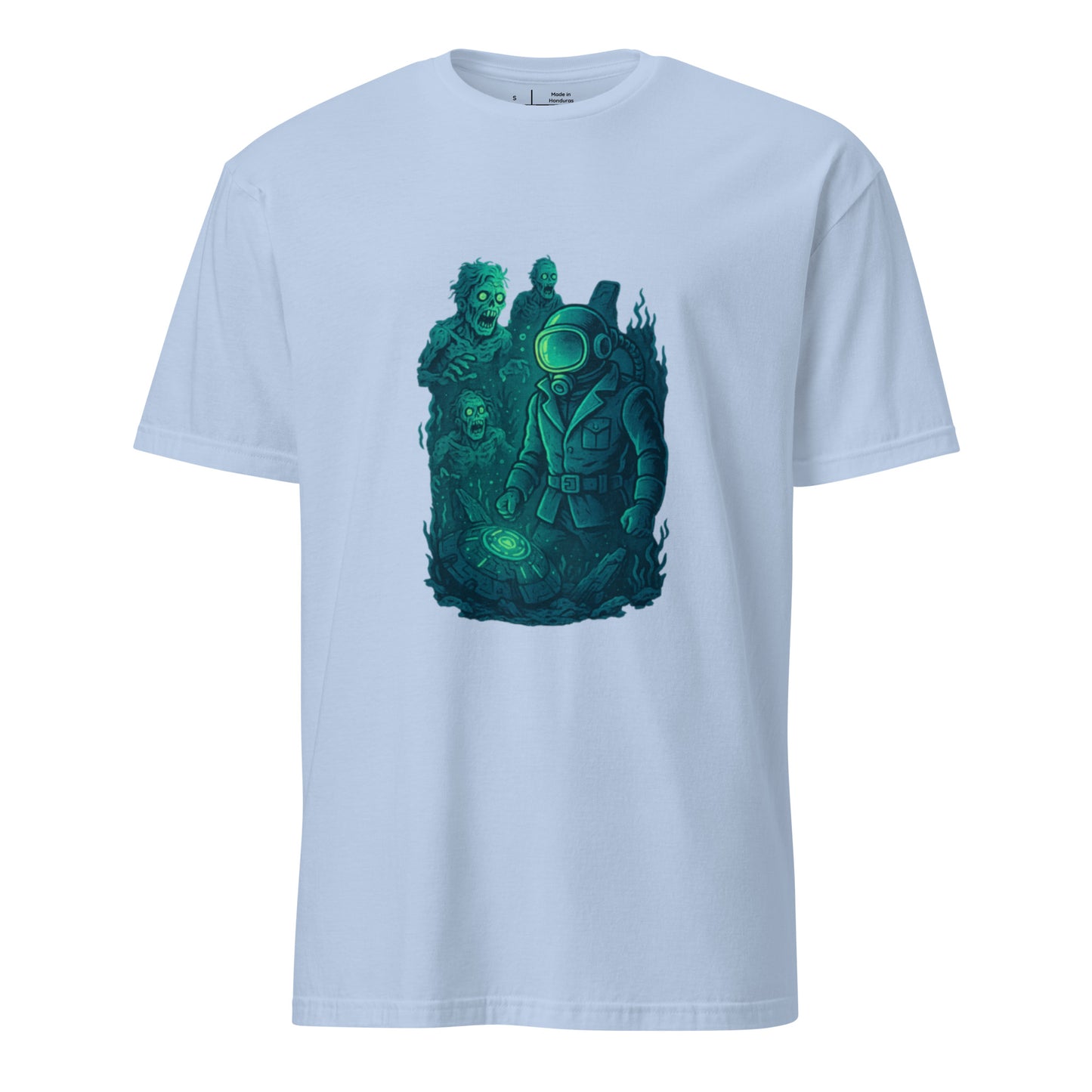 Paranormal Explorer - Supernatural Society Vibes - Short-Sleeve Unisex T-Shirt - Graphic Tee - Light Blue - Front