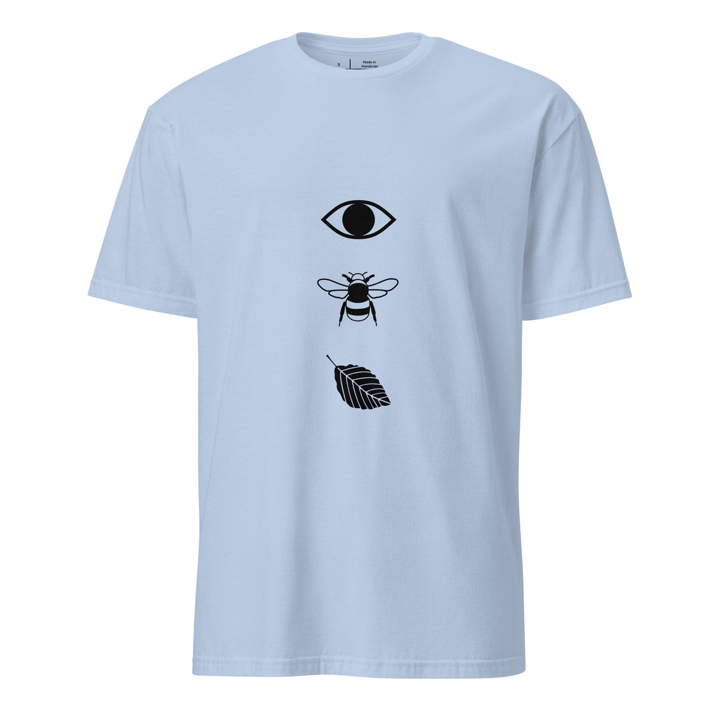 Eye - Bee - Leaf - Urban Collage - Short-Sleeve Unisex T-Shirt - Graphic Tee - Light Blue - Front