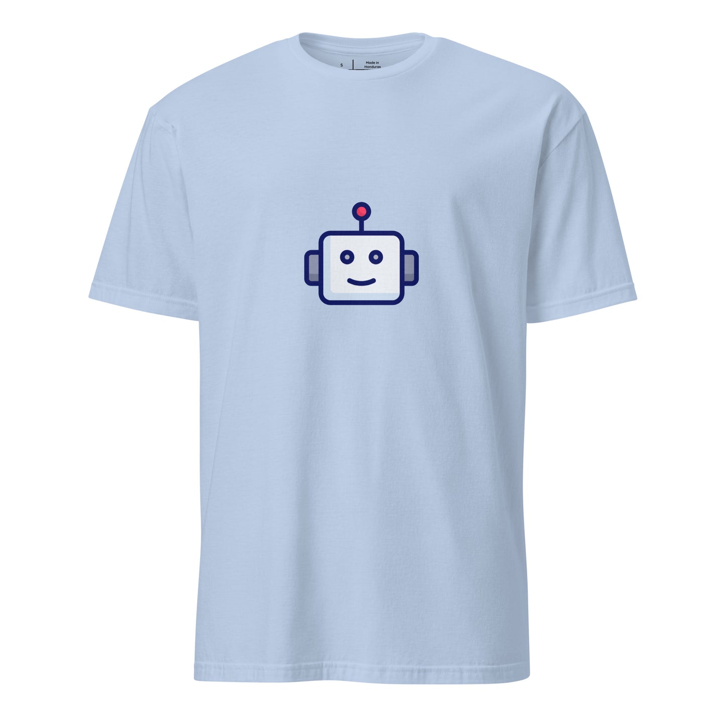 Robot - Retro Head Edition - Short-Sleeve Unisex T-Shirt - Graphic Tee - Light Blue - Front