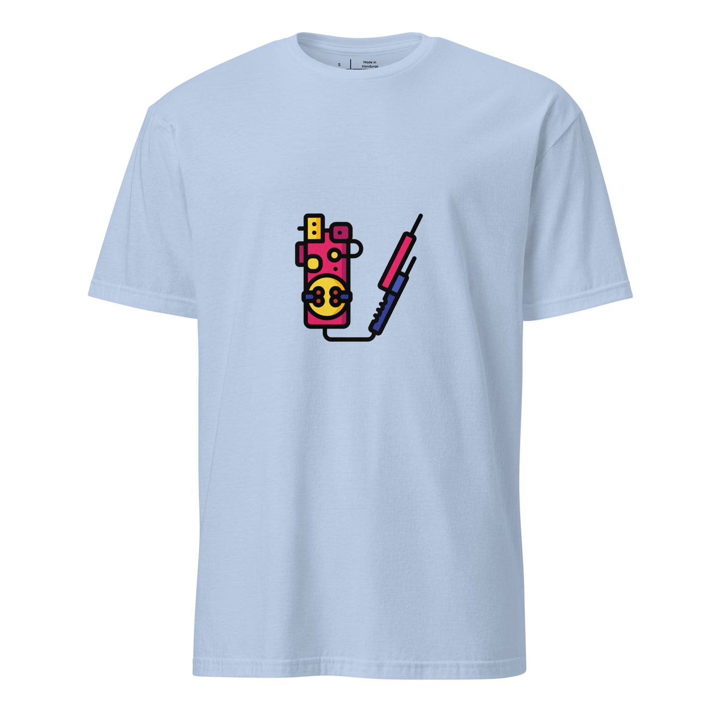 Proton Unit 2 - Futuristic Sci-Fi Gadget - Short-Sleeve Unisex T-Shirt - Graphic Tee - Light Blue - Front